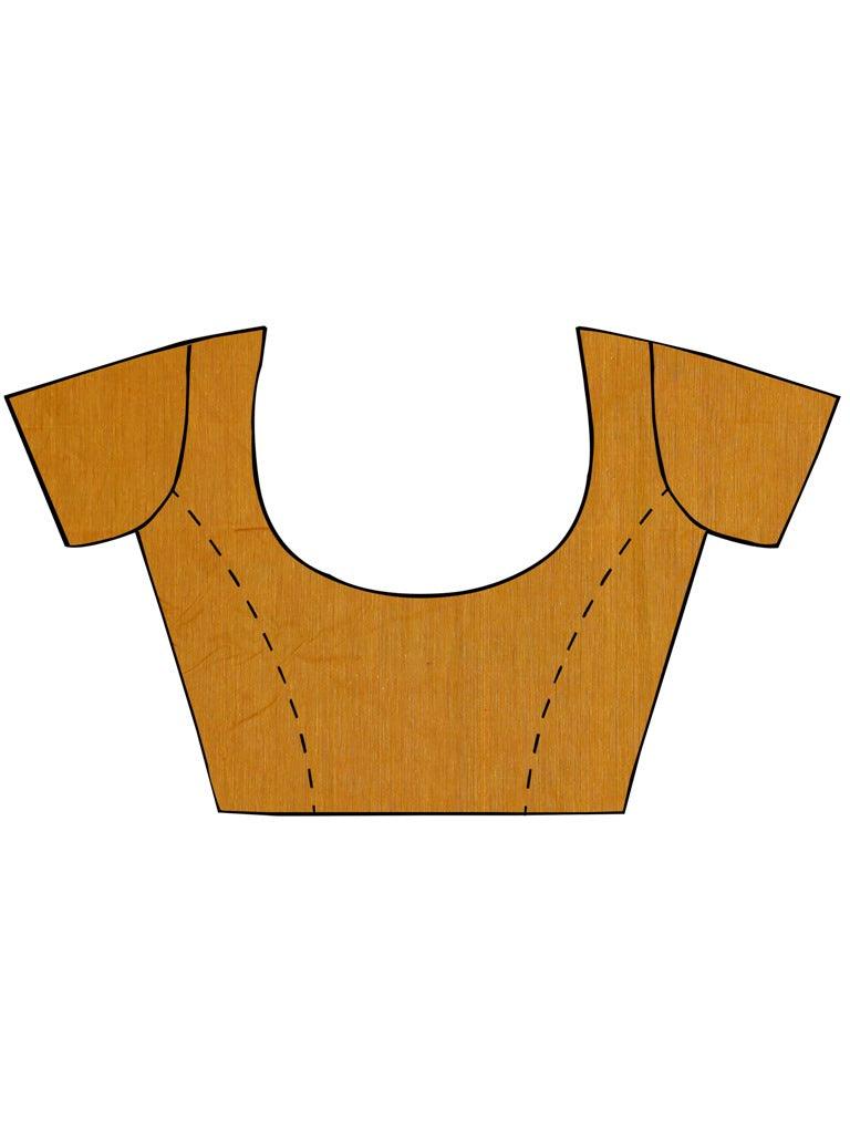 Coimbatore Cotton Saree - Orange - Image 5
