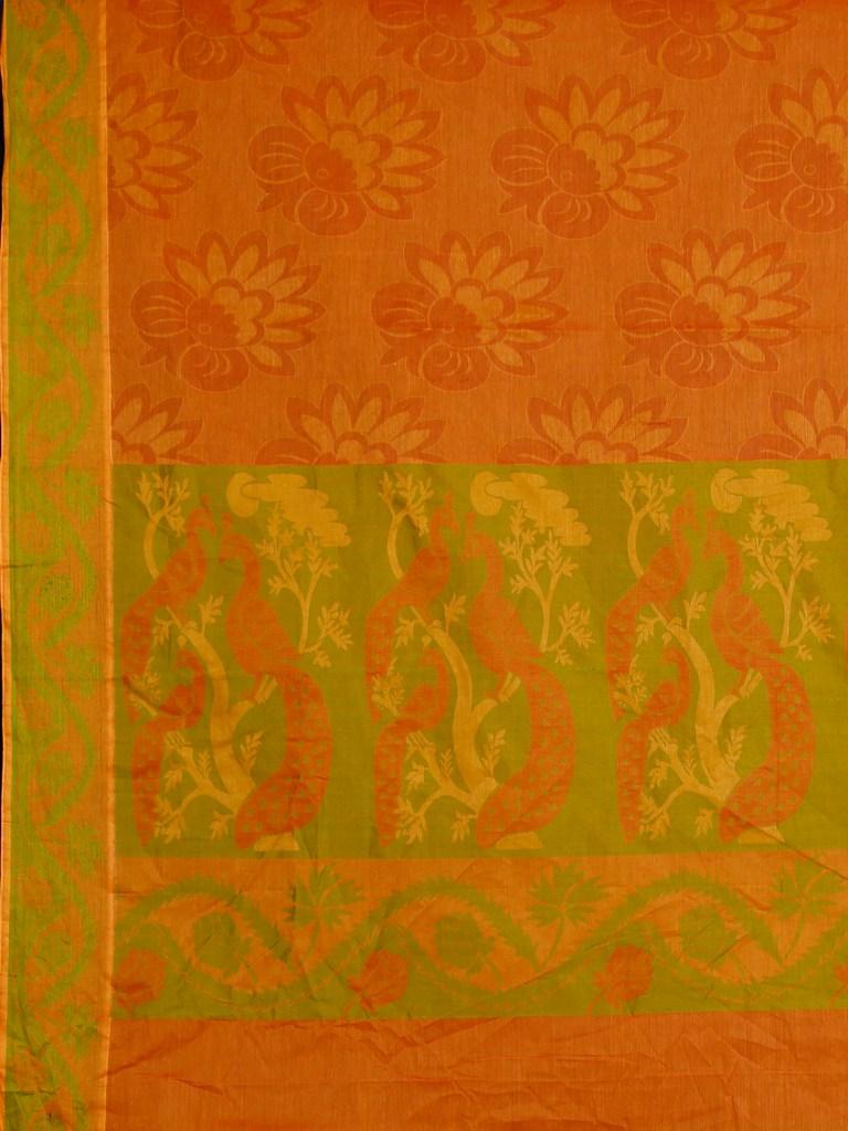 Coimbatore Cotton Saree - Orange - Image 6