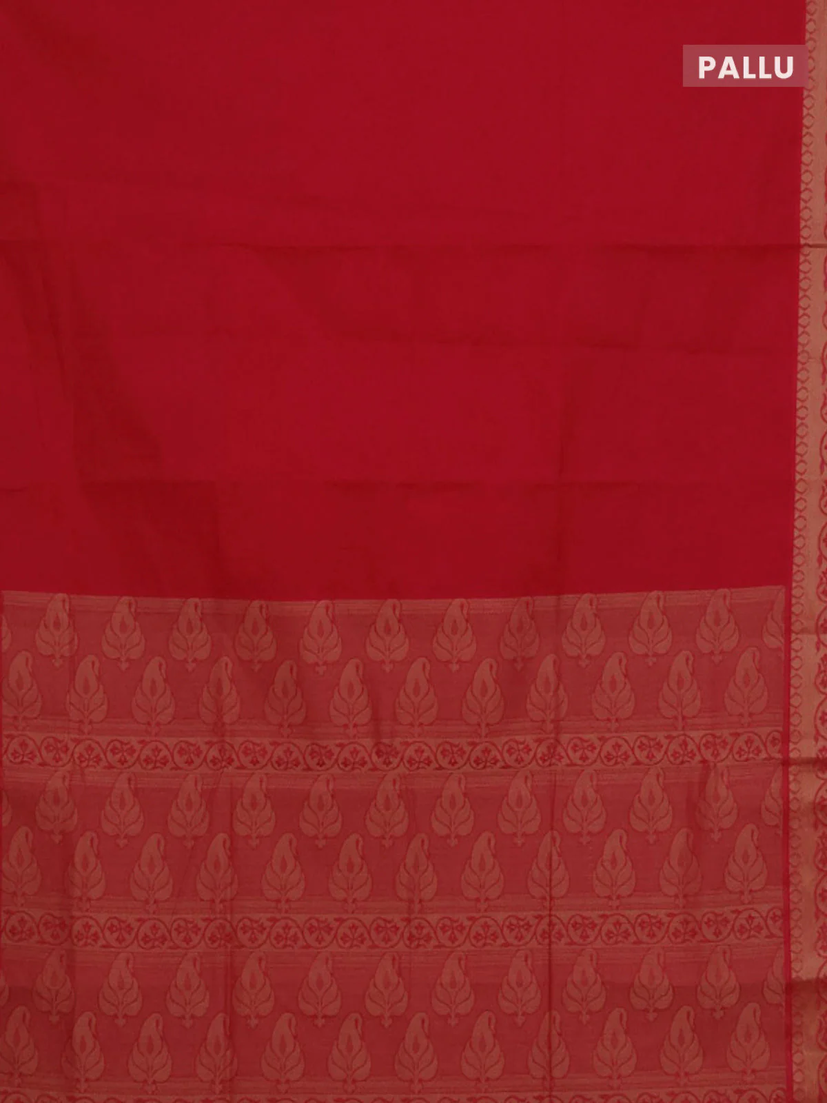 Coimbatore cotton saree pink with allover self emboss and thread woven border - Image 3