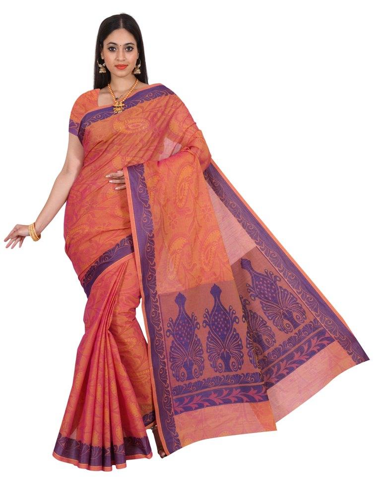 coimbatore Cotton Saree - Pink - Image 2
