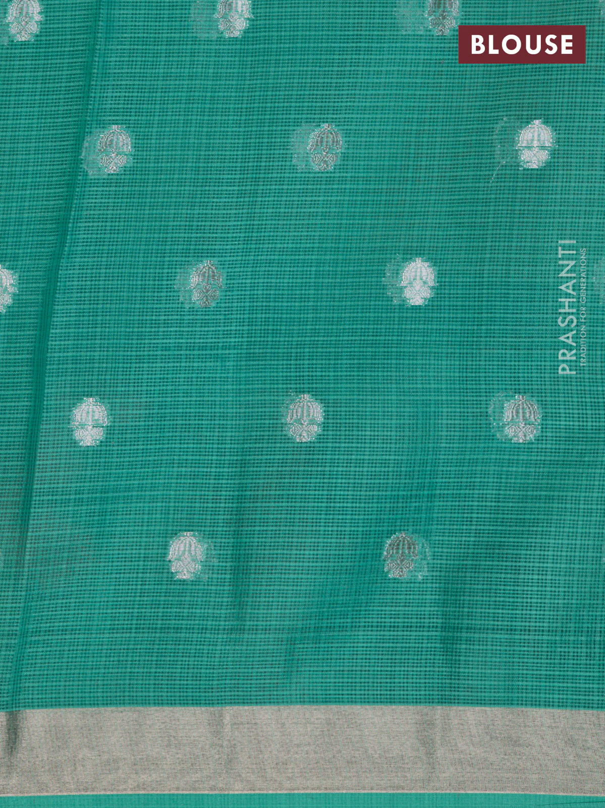 Cotton zari kota lehenga lavender and green with allover jamdhani weaves and muniya border - Image 2