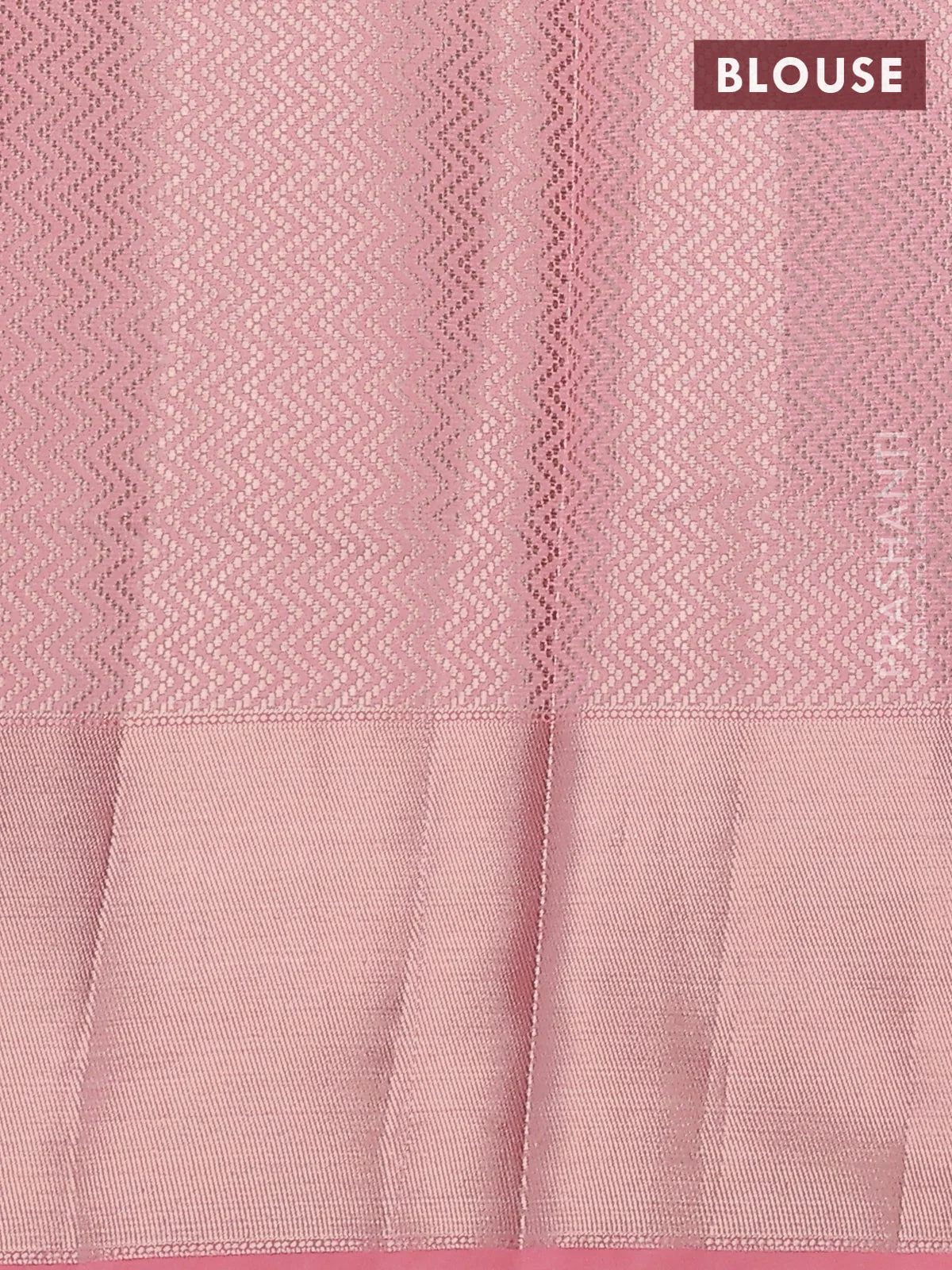 Cotton zari kota saree pista green and peach pink with thread woven buttas and muniya butta border - Image 3