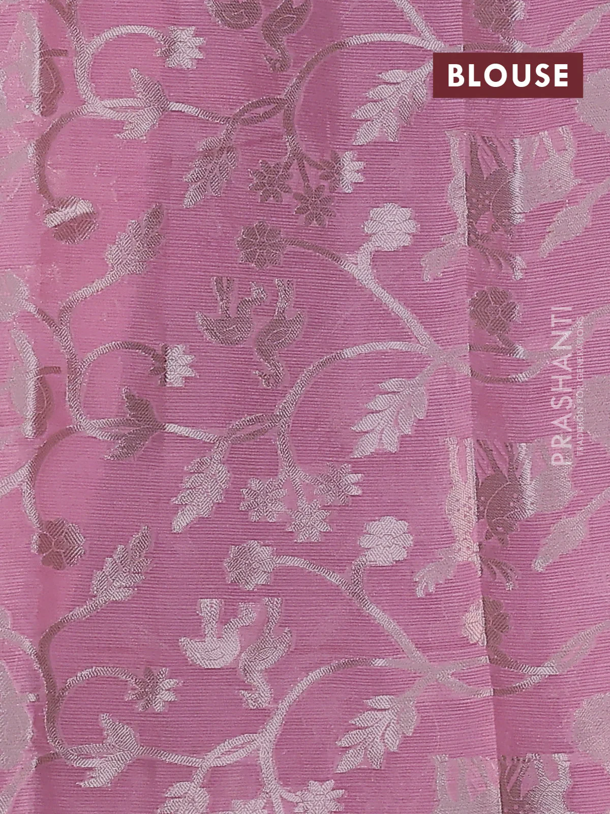 Cotton zari kota saree teal green and peach pink with allover silver & gold zari woven buttas and muniya butta border - Image 3