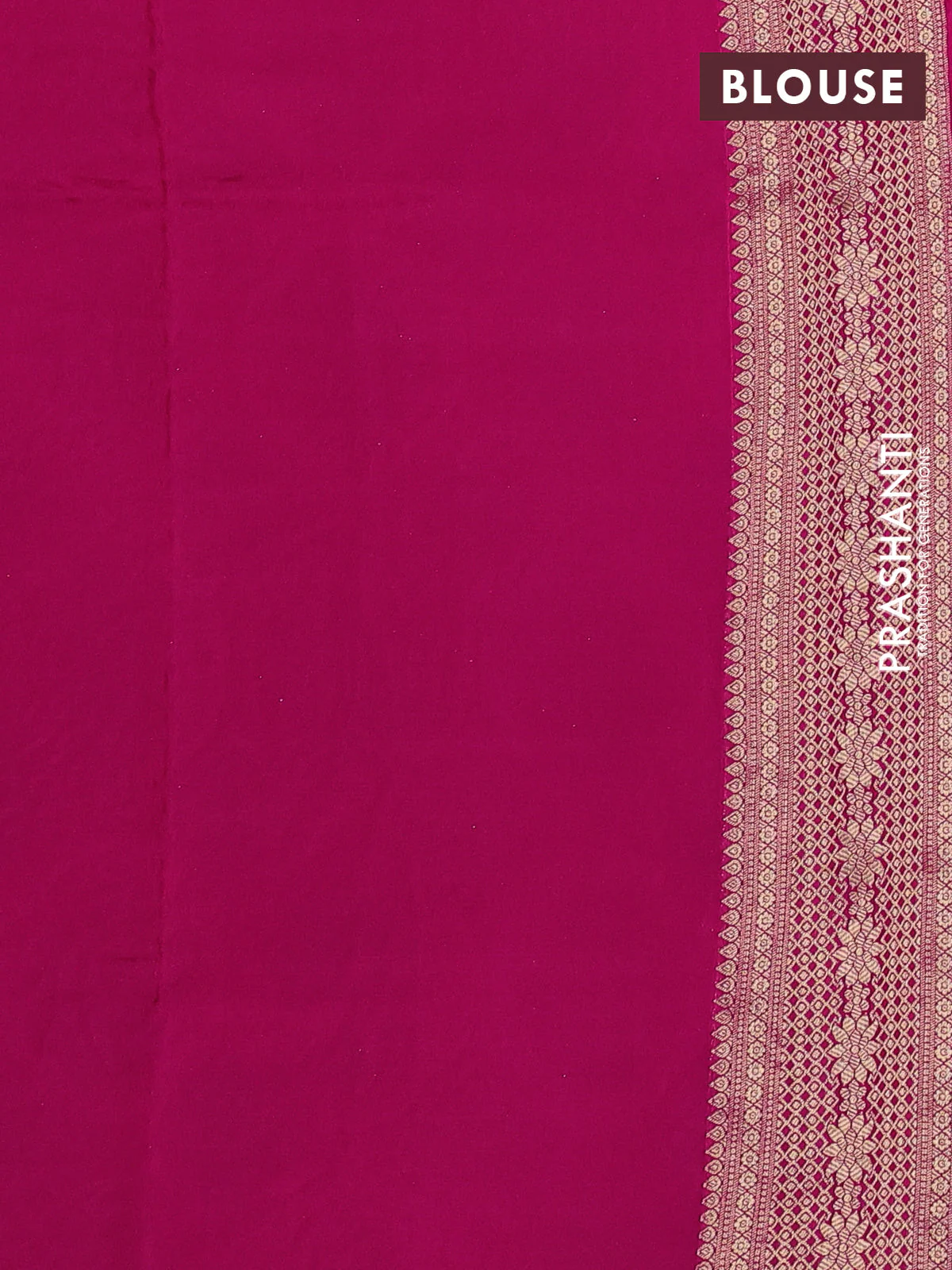 Crepe silk saree pink with allover mina weaves & sequin work and zari woven border - Image 3