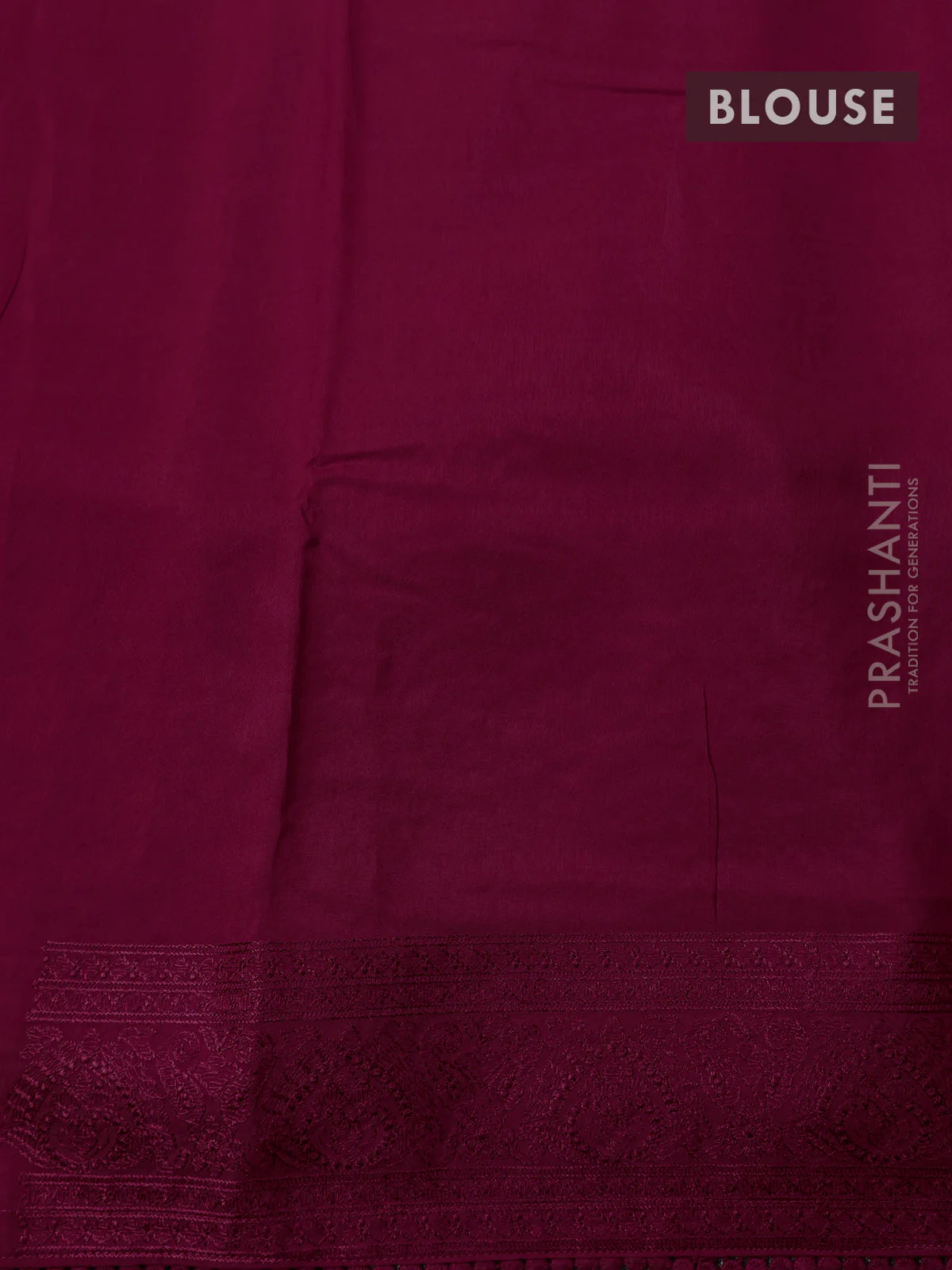 Dola silk saree maroon with allover floral embroidery work and chikankari work border - Image 4