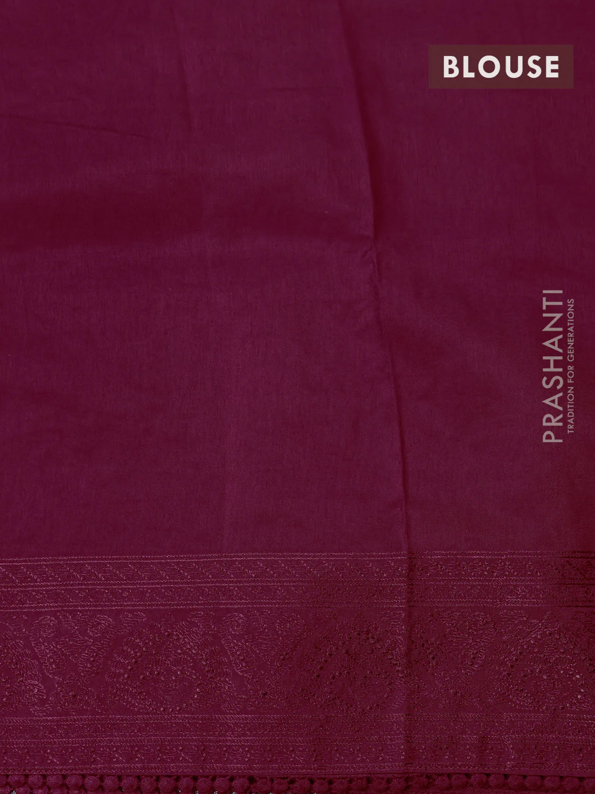 Dola silk saree red with allover floral embroidery work and chikankari work border - Image 4