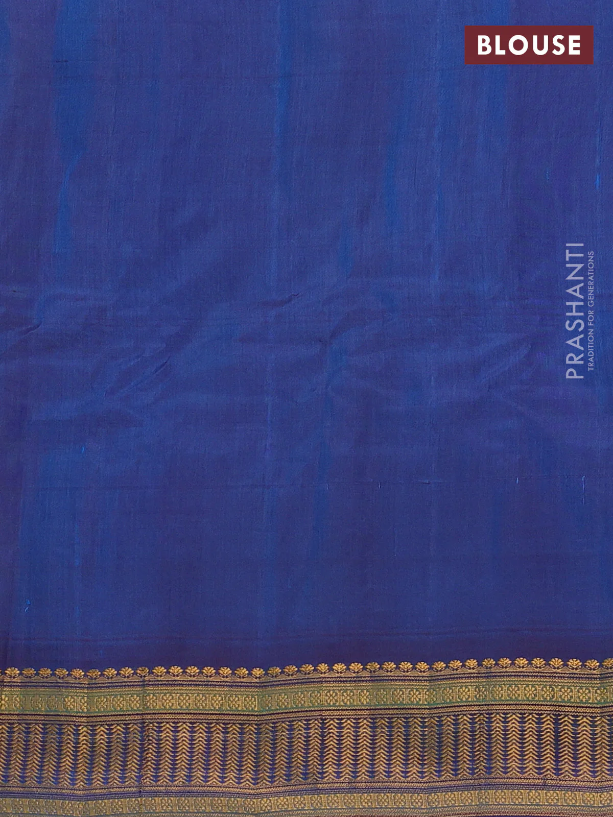 Gadwal silk cotton saree blue and dual shade of maroon with zari woven buttas and zari woven border - Image 3