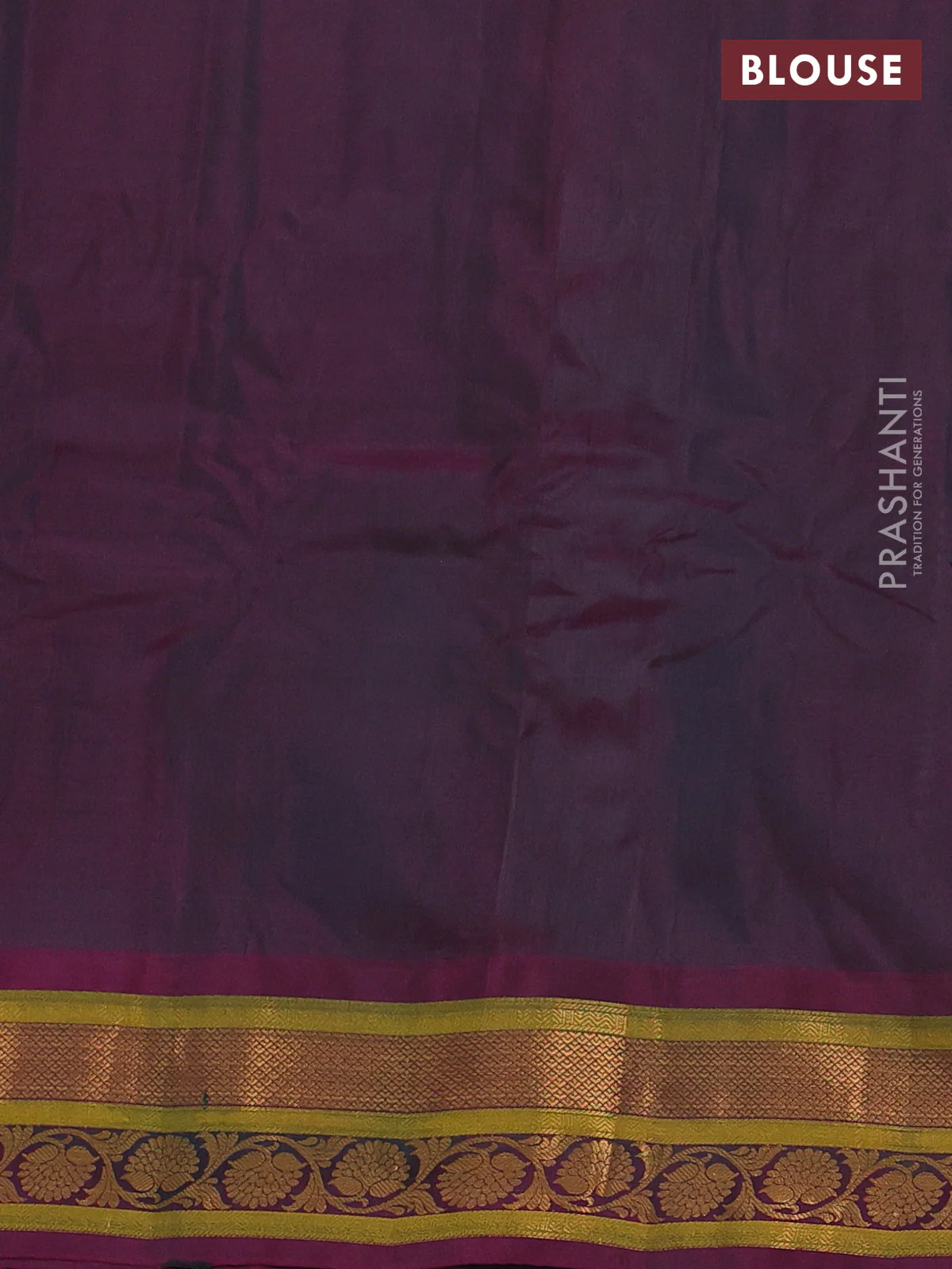 Gadwal silk cotton saree dual shade of teal green and dual shade of pink with allover zari woven paisley buttas and zari woven border - Image 3