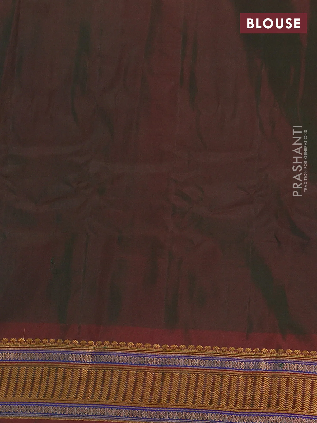Gadwal silk cotton saree dual shade of teal greenish blue and dual shade of maroon with zari woven buttas and zari woven border - Image 3