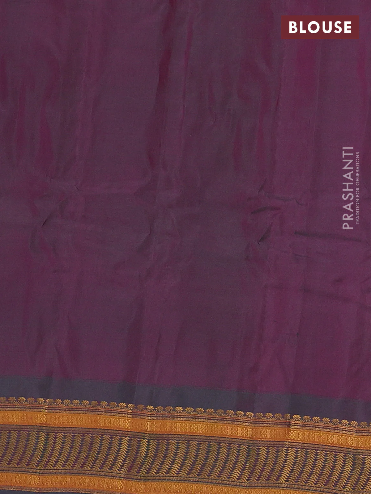 Gadwal silk cotton saree magenta pink and dual shade of green with zari woven buttas and zari woven border - Image 3