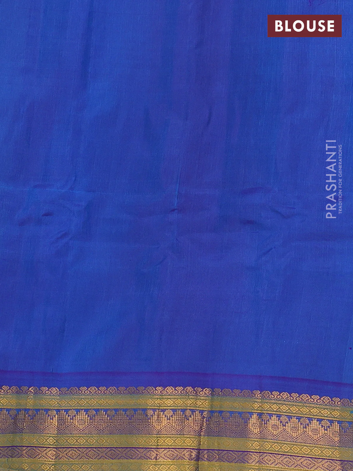 Gadwal silk cotton saree teal blue and purple with zari woven paisley buttas and zari woven border - Image 3