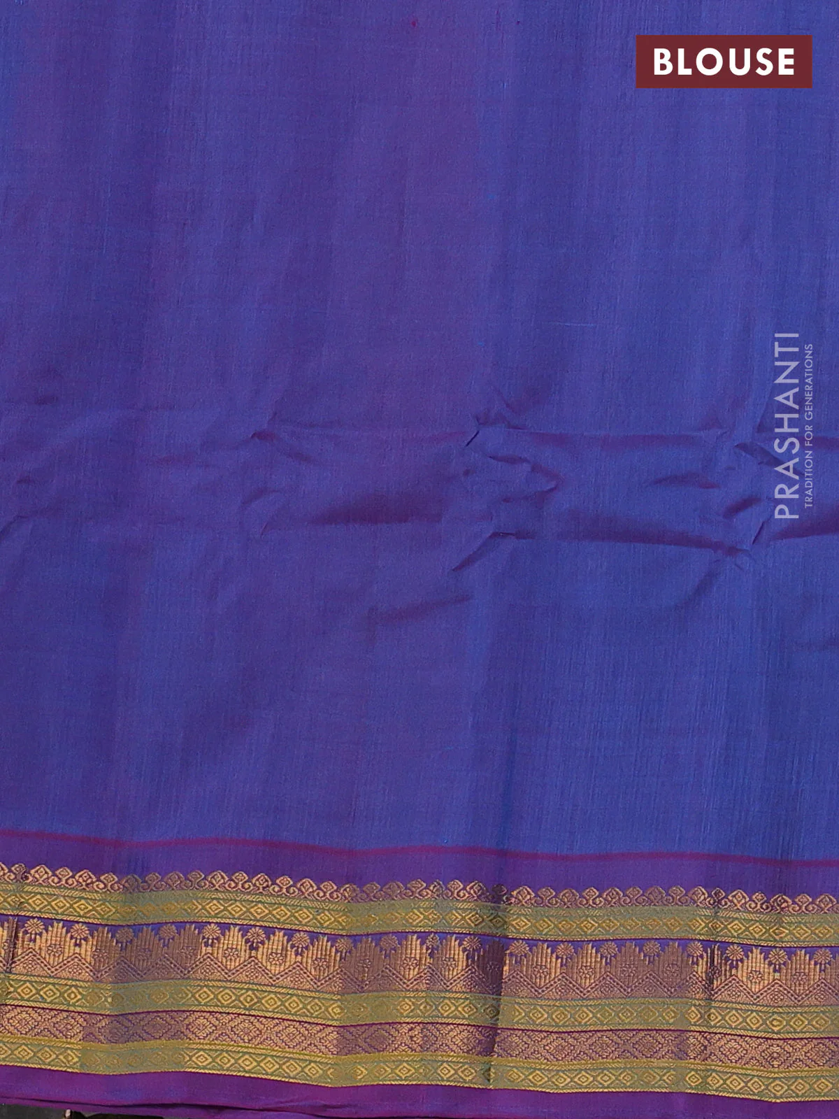 Gadwal silk cotton saree teal greenish blue and purple with zari woven buttas and zari woven border - Image 3