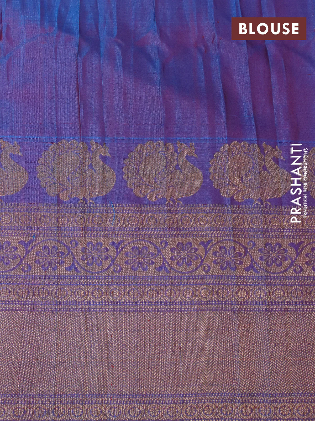 Gadwal silk saree mustard yellow and dual shade of blue with allover zari woven brocade weaves and long zari woven border - Image 4