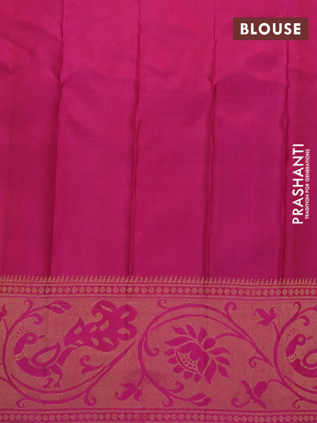 Gadwal silk saree purple and dark pink with allover zari butta weaves and long zari woven border - Image 4