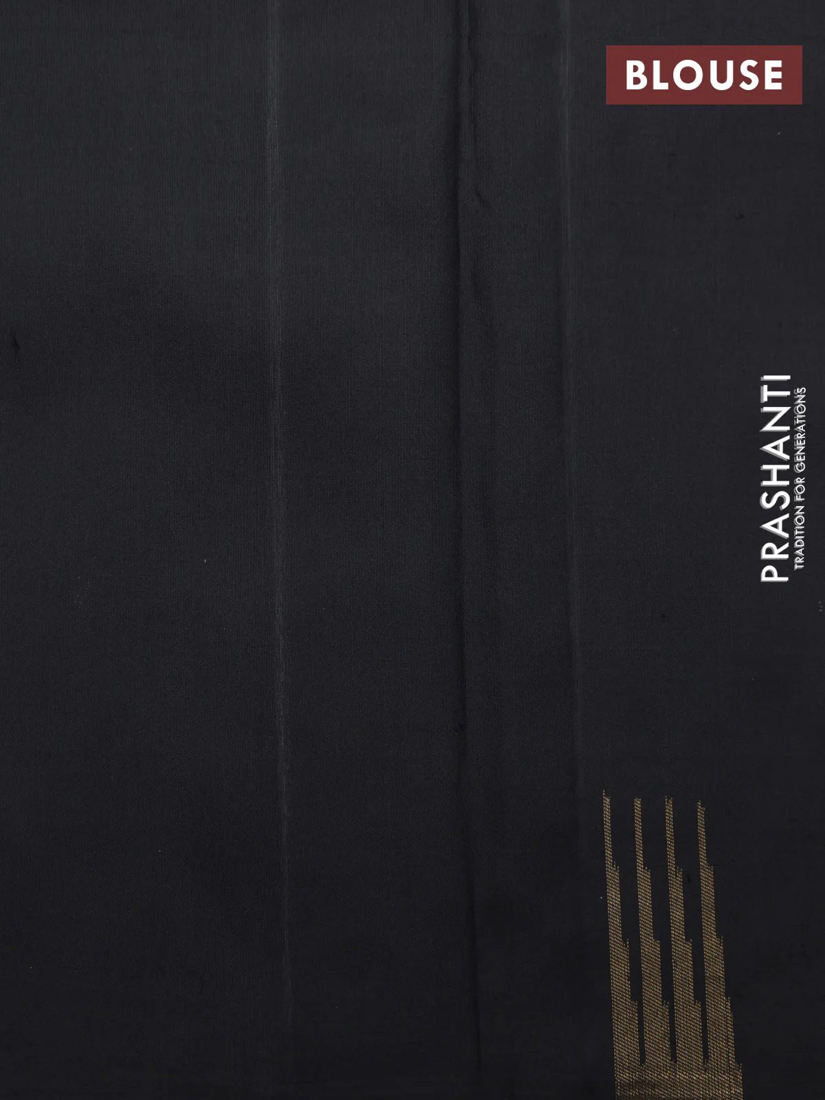Green-Black Pure Kanchipuram Silk Saree With zari woven Temple Border - Image 6