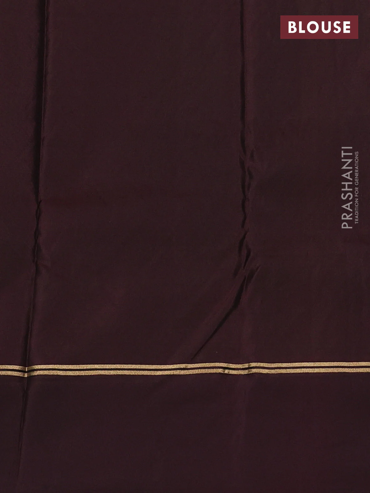 Green-Coffee brown kanchipuram silk saree with matching antique necklace - Image 3