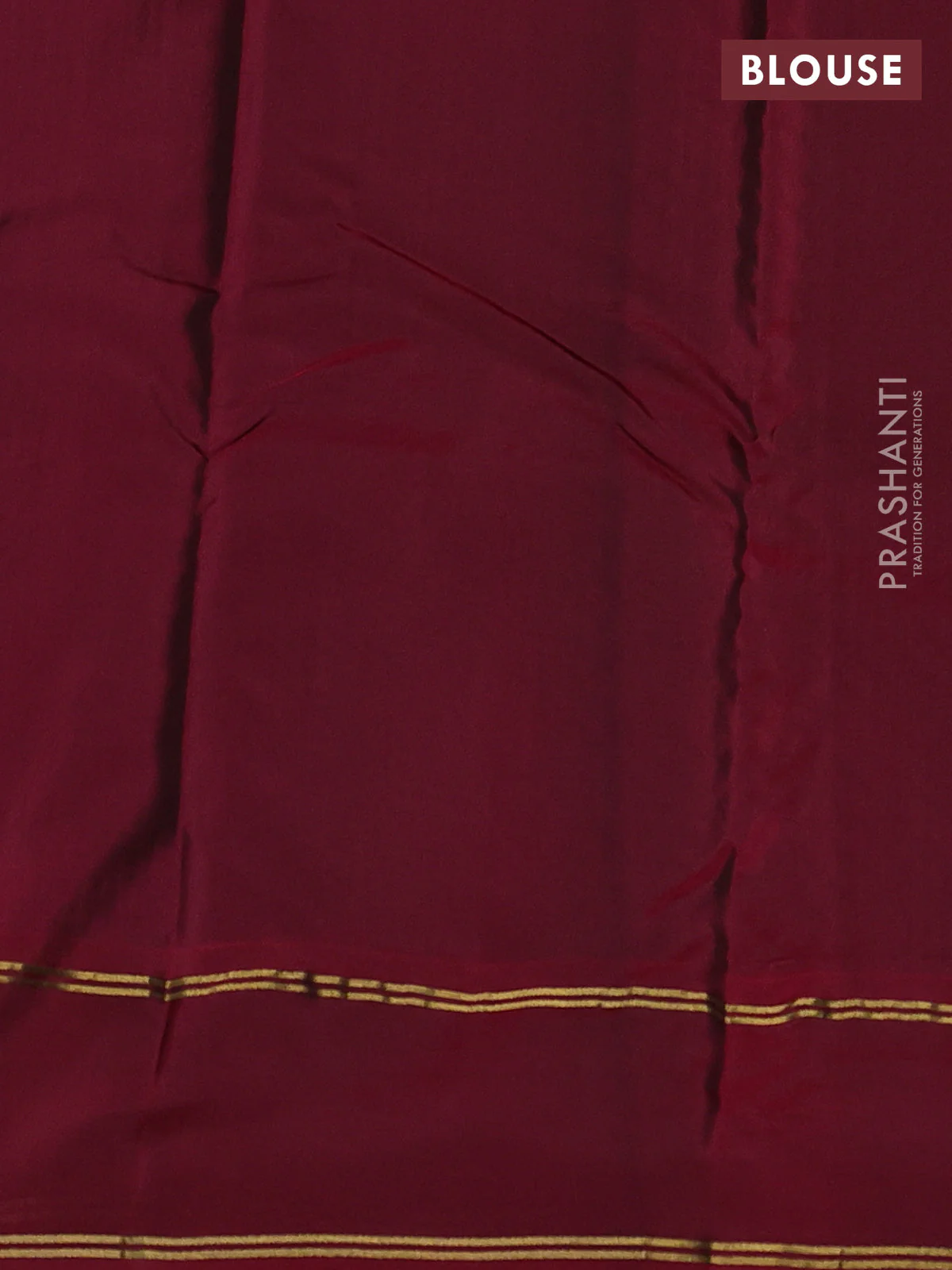 Green-Maroon kanchipuram silk saree with matching antique necklace - Image 3