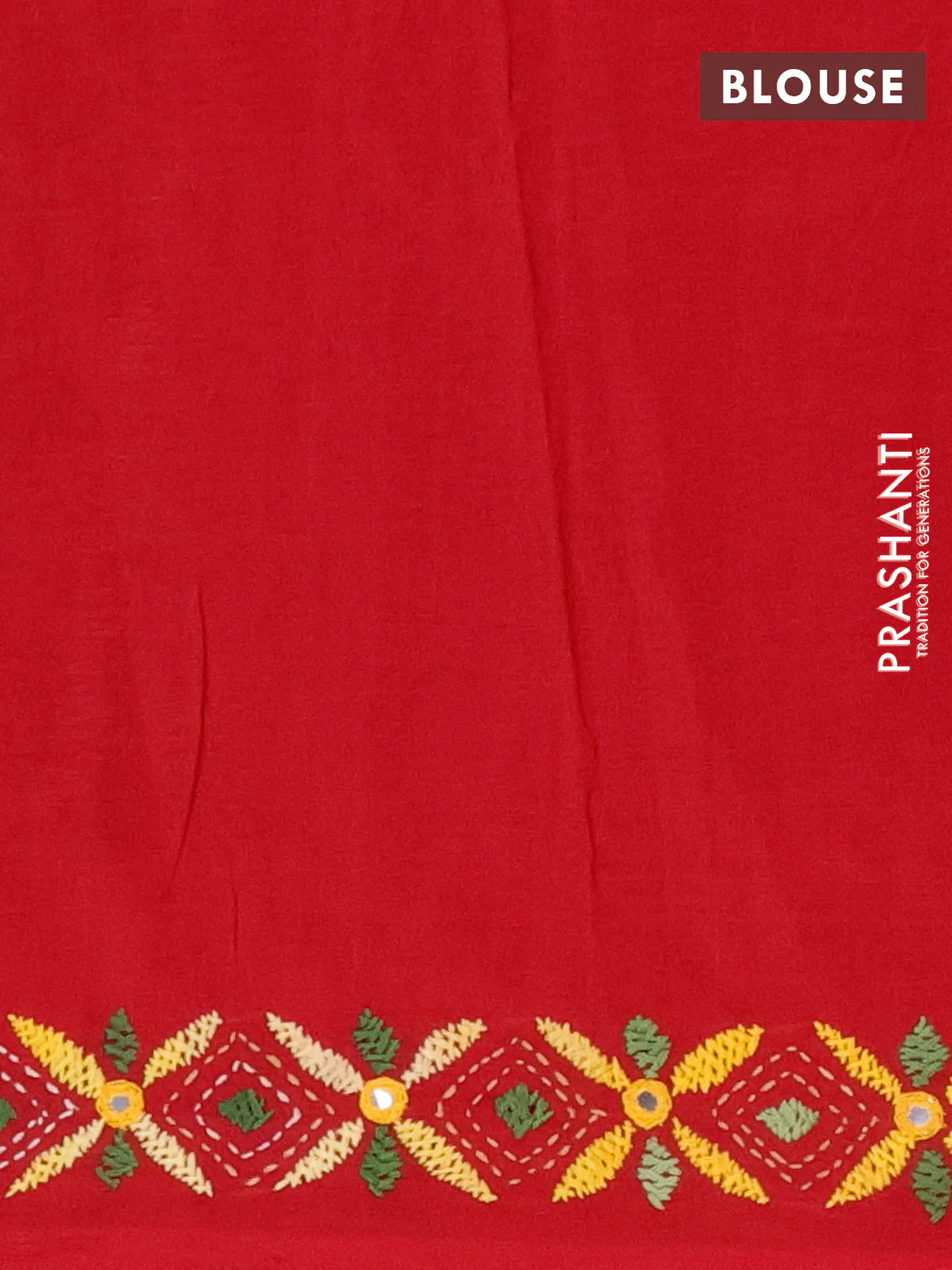 Ikat cotton saree bottle green and maroon with allover ikat weaves and kantha stitch work pallu - Image 4