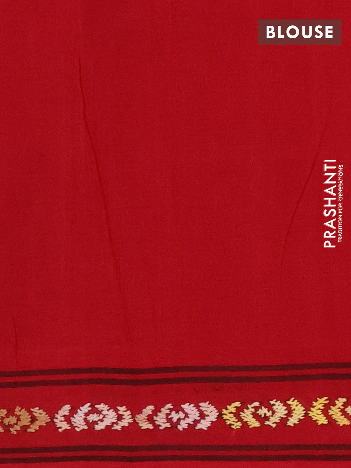 Ikat cotton saree grey and maroon with allover ikat woven buttas and kantha stitch work pallu - Image 4