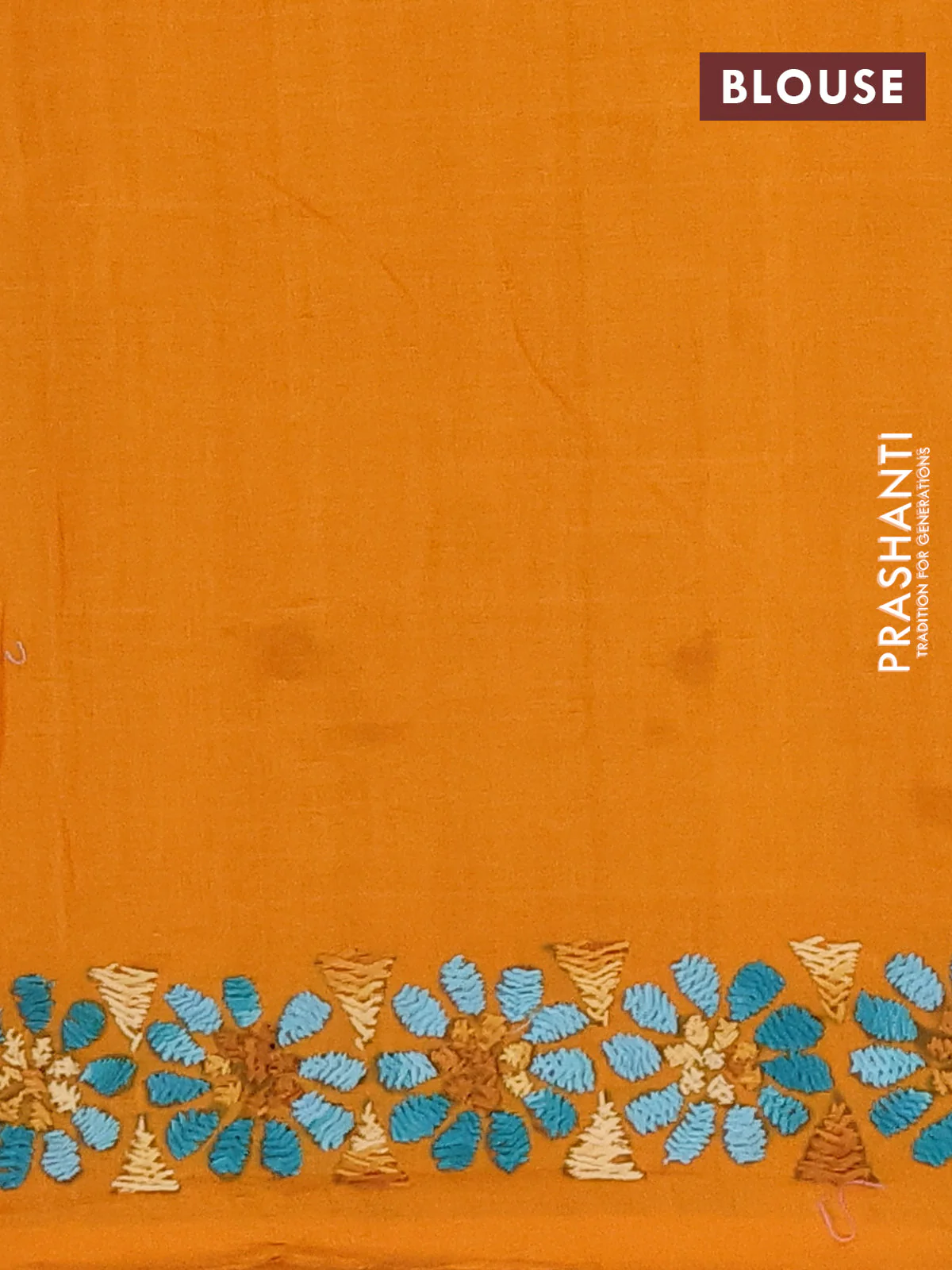 Ikat cotton saree grey with allover ikat weaves & kantha stich work and ganga jamuna border - Image 4
