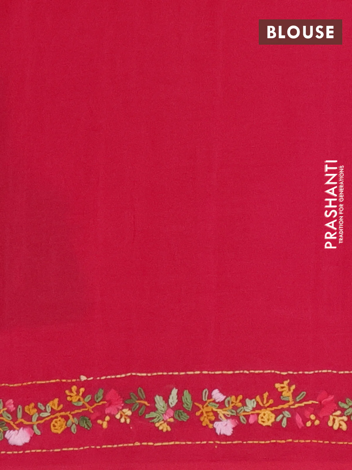 Ikat cotton saree mehendi green and pink with allover zigzag ikat weaves and ikat woven & kantha stitch work pallu - Image 4