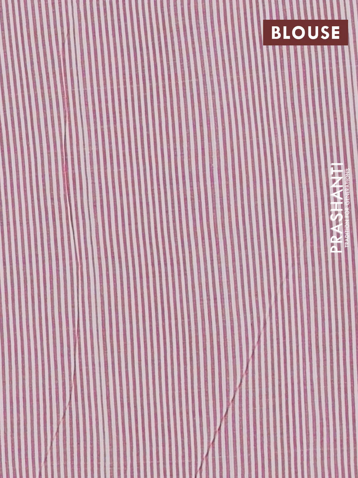 Ikat cotton saree pink and cream with allover ikat weaves and long stripe pattern border - Image 4