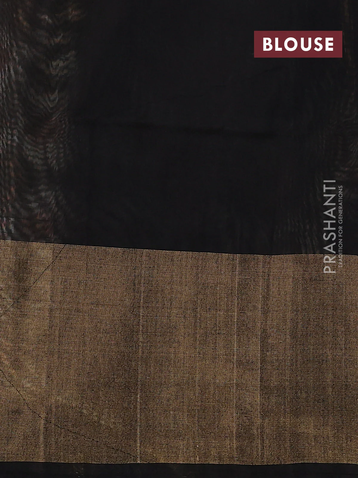 Ikat silk cotton saree beige and deep coffee brown with allover ikat weaves and long zari woven ikat border - Image 3