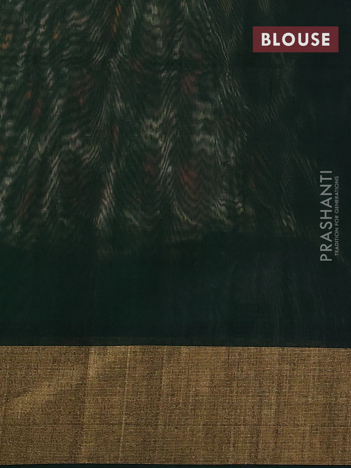 Ikat silk cotton saree cream elaichi green and green with alover ikat weaves and zari woven border - Image 3