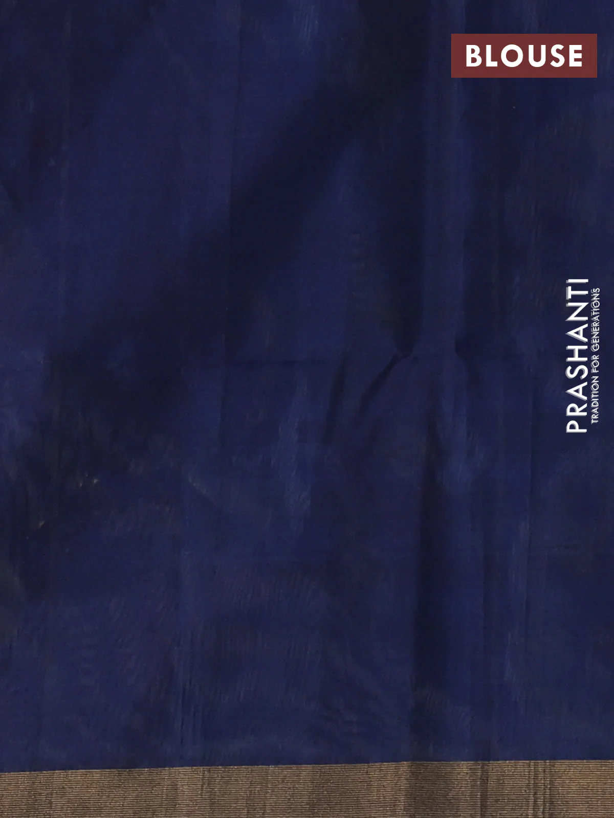 Ikat silk cotton saree cream sap green and peacock blue with allover ikat weaves and zari woven border - Image 3