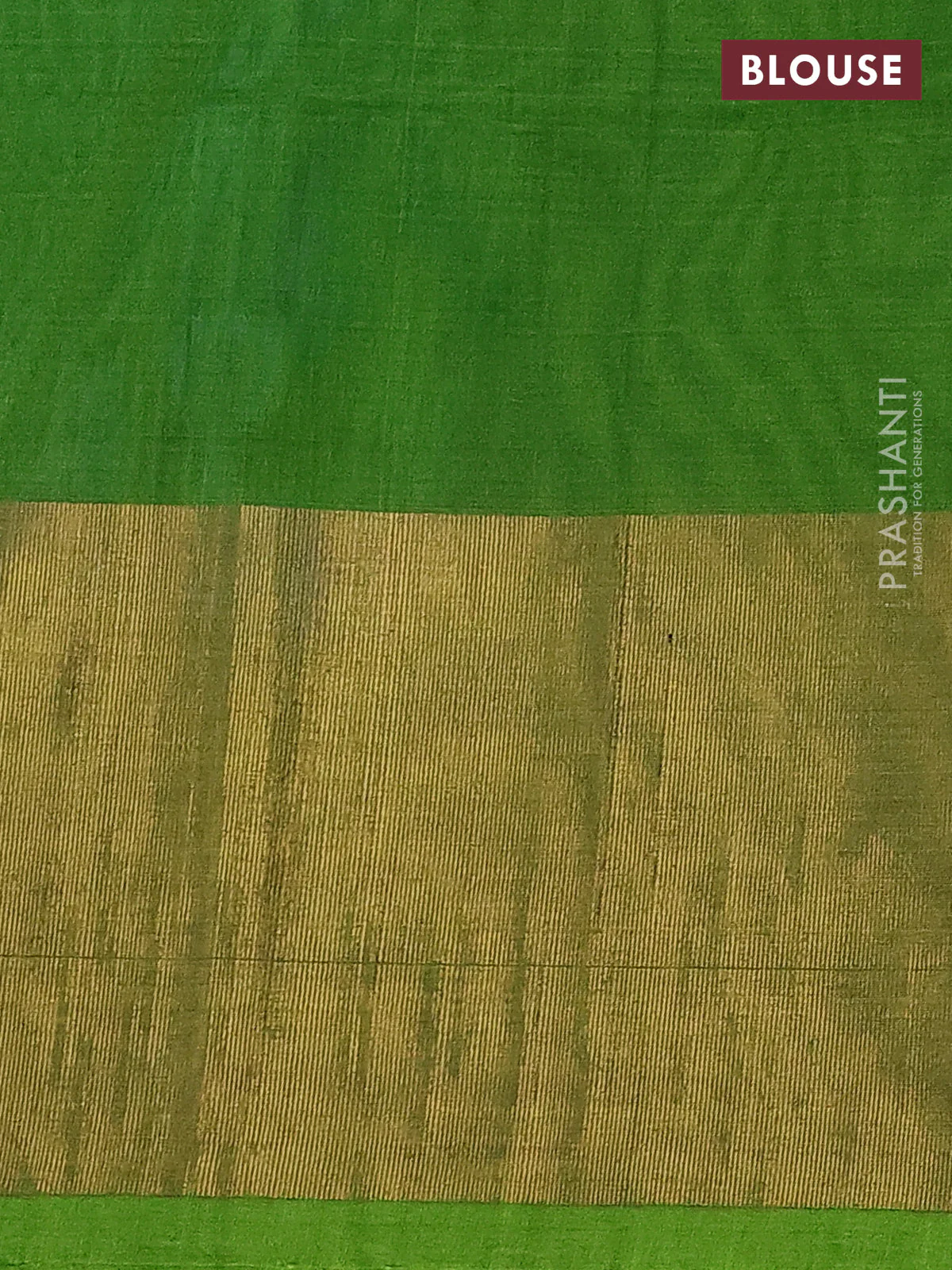 Ikat silk cotton saree cs blue and light green with allover ikat weaves and long zari woven ikat border - Image 3