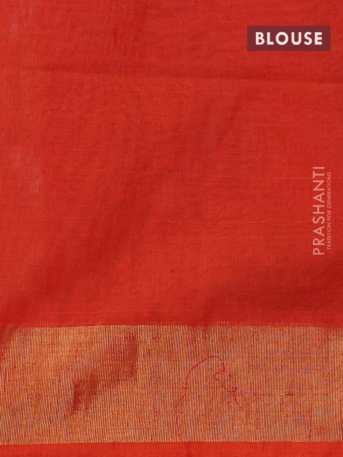 Ikat silk cotton saree green and orange with alover ikat weaves and zari woven border - Image 3