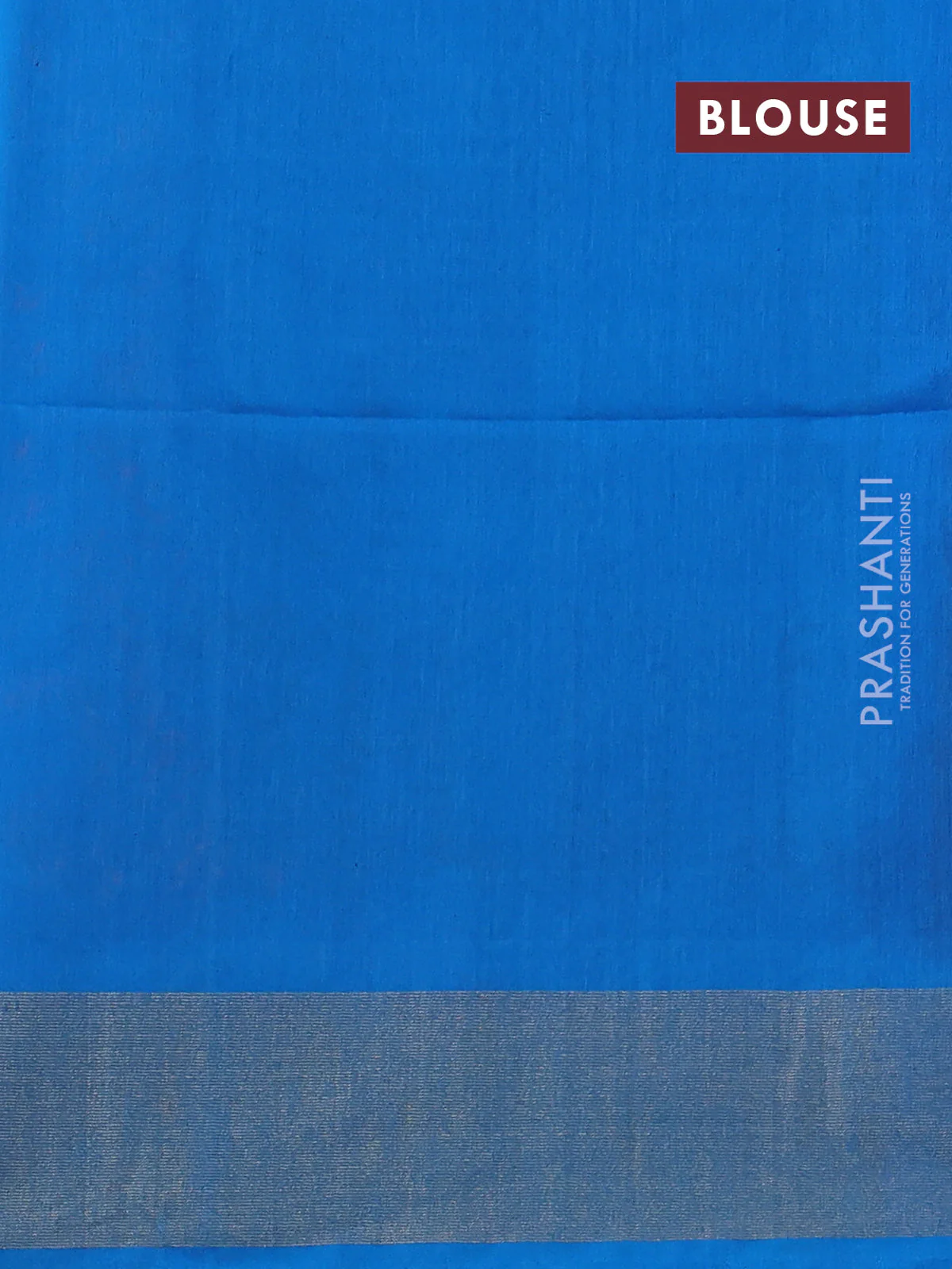 Ikat silk cotton saree magenta pink and cs blue with allover ikat weaves and zari woven border - Image 3