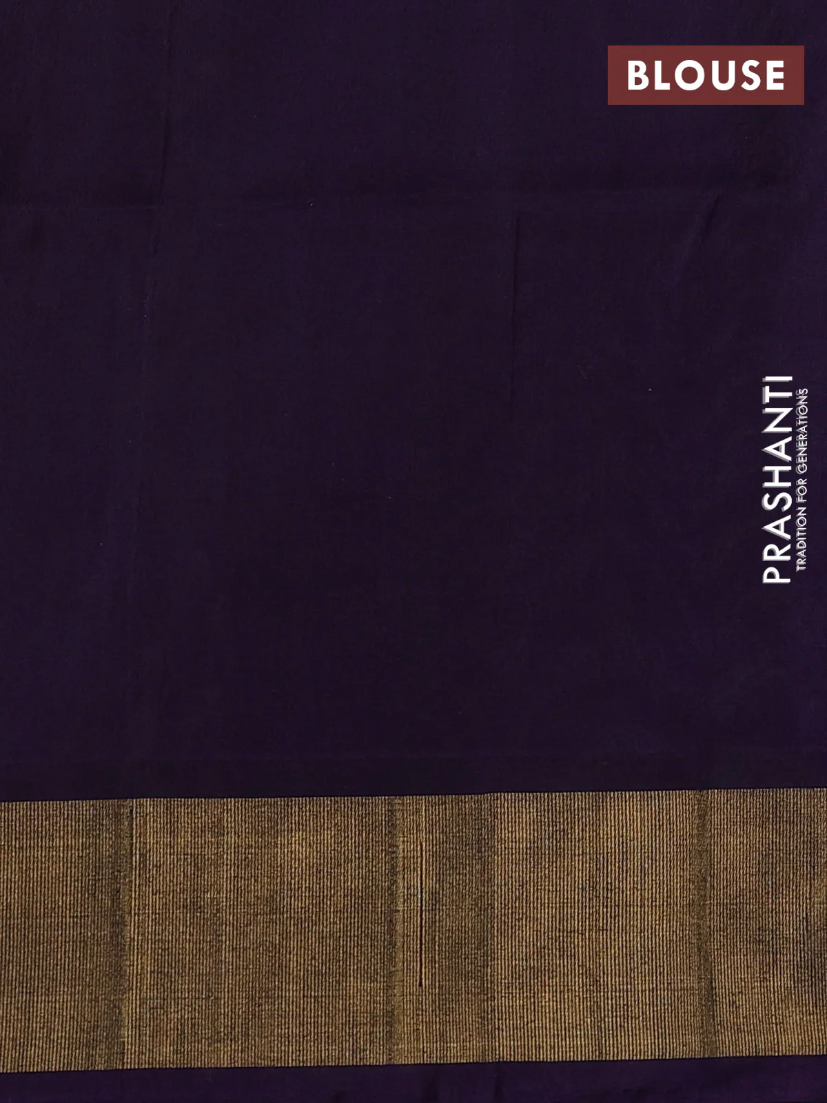 Ikat silk cotton saree off white and deep violet with allover ikat butta weaves and zari woven border - Image 3