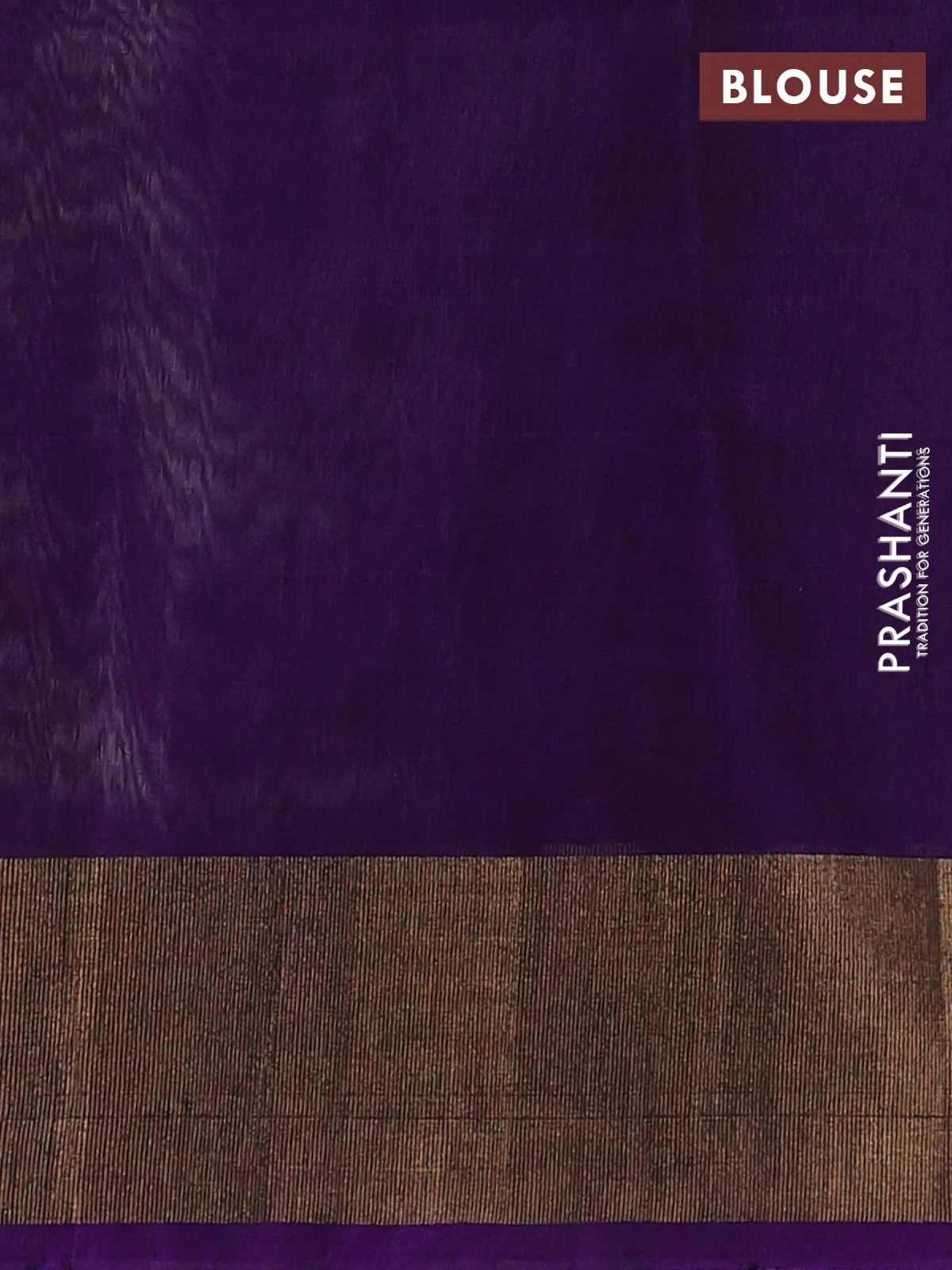 Ikat silk cotton saree off white and purple with allover ikat weaves and zari woven border - Image 3