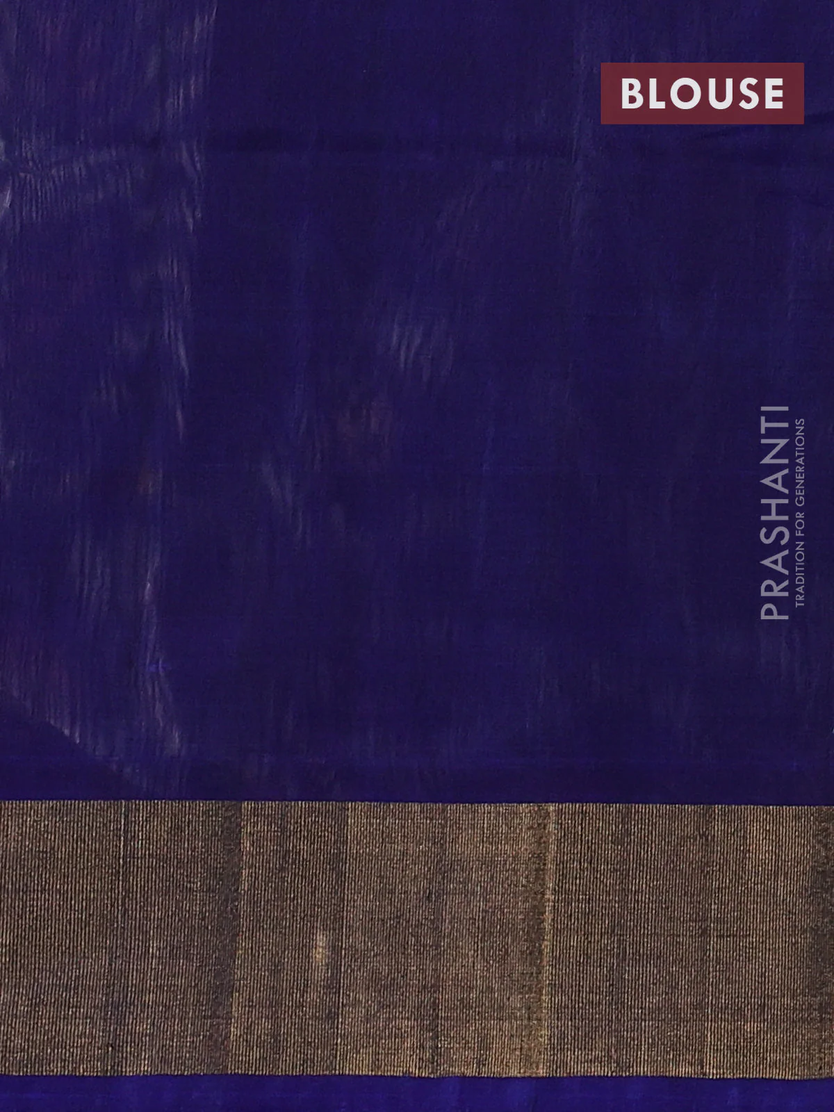 Ikat silk cotton saree off white grey and blue with alover ikat weaves and zari woven border - Image 3