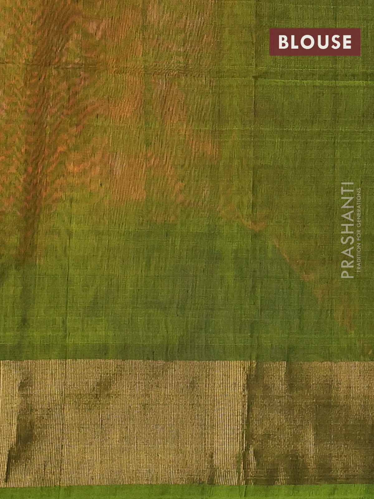 Ikat silk cotton saree orange and light green with alover ikat weaves and zari woven border - Image 3