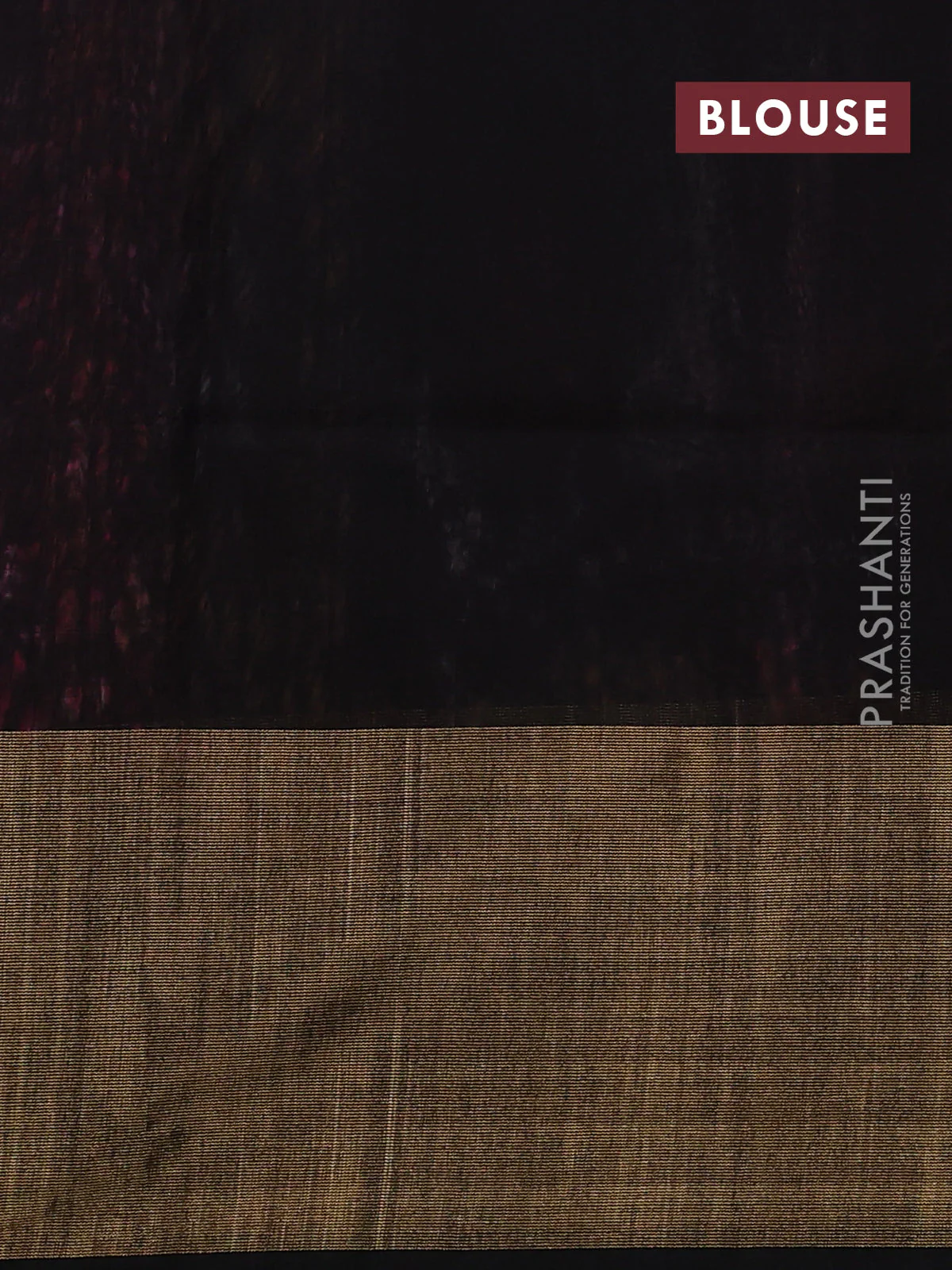 Ikat silk cotton saree pink and deep coffee brown with allover ikat weaves and long zari woven ikat border - Image 3