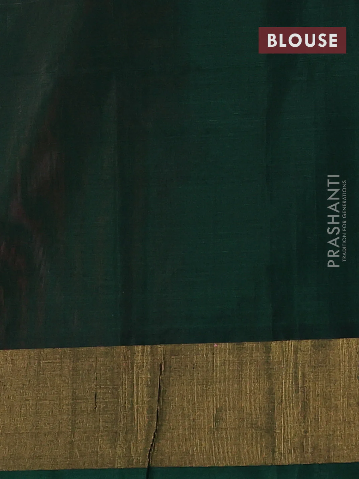 Ikat silk cotton saree pink and green with allover ikat weaves and zari woven border - Image 3