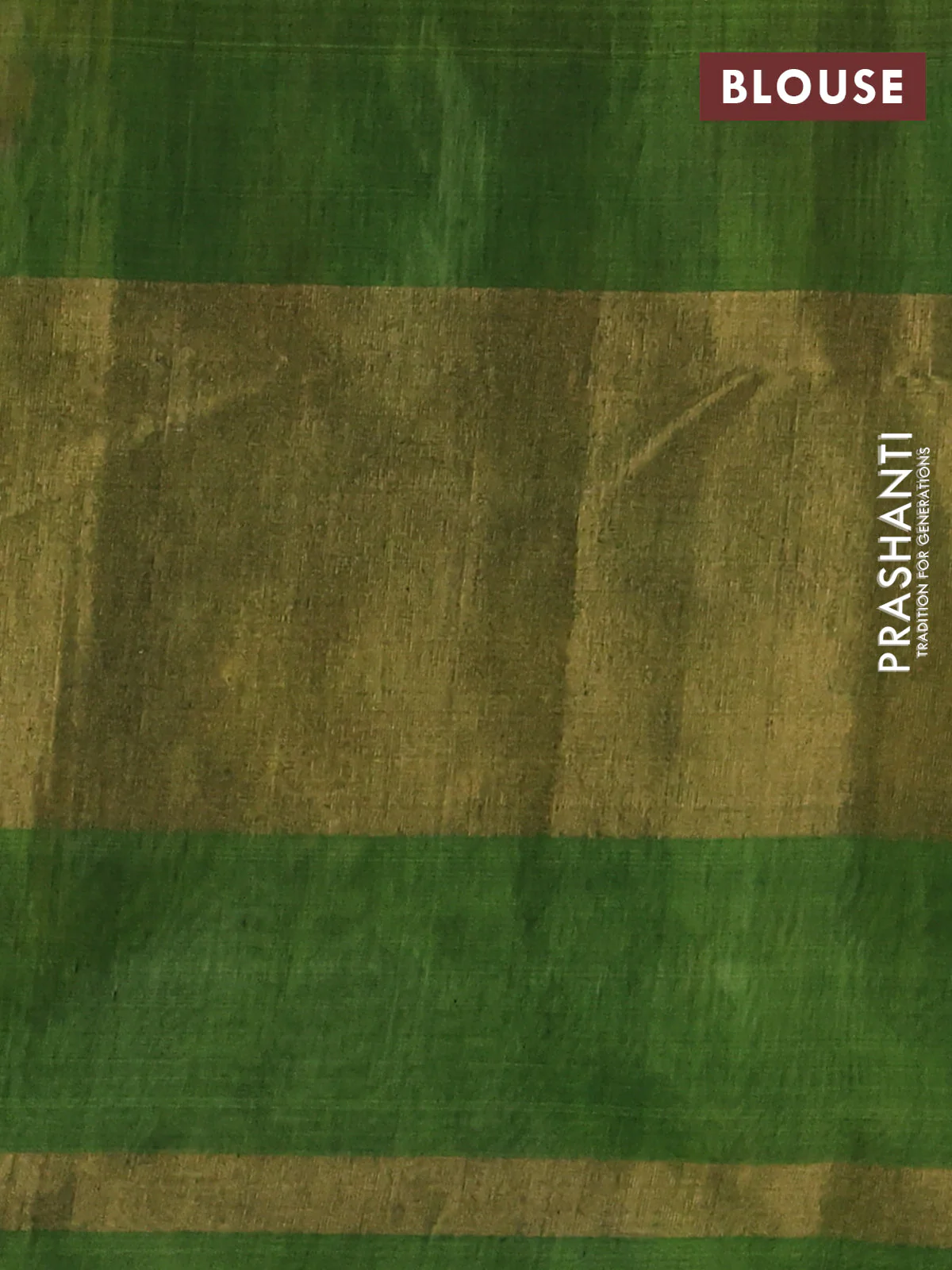 Ikat silk cotton saree pink and light green with allover ikat weaves and long zari woven ikat border - Image 3
