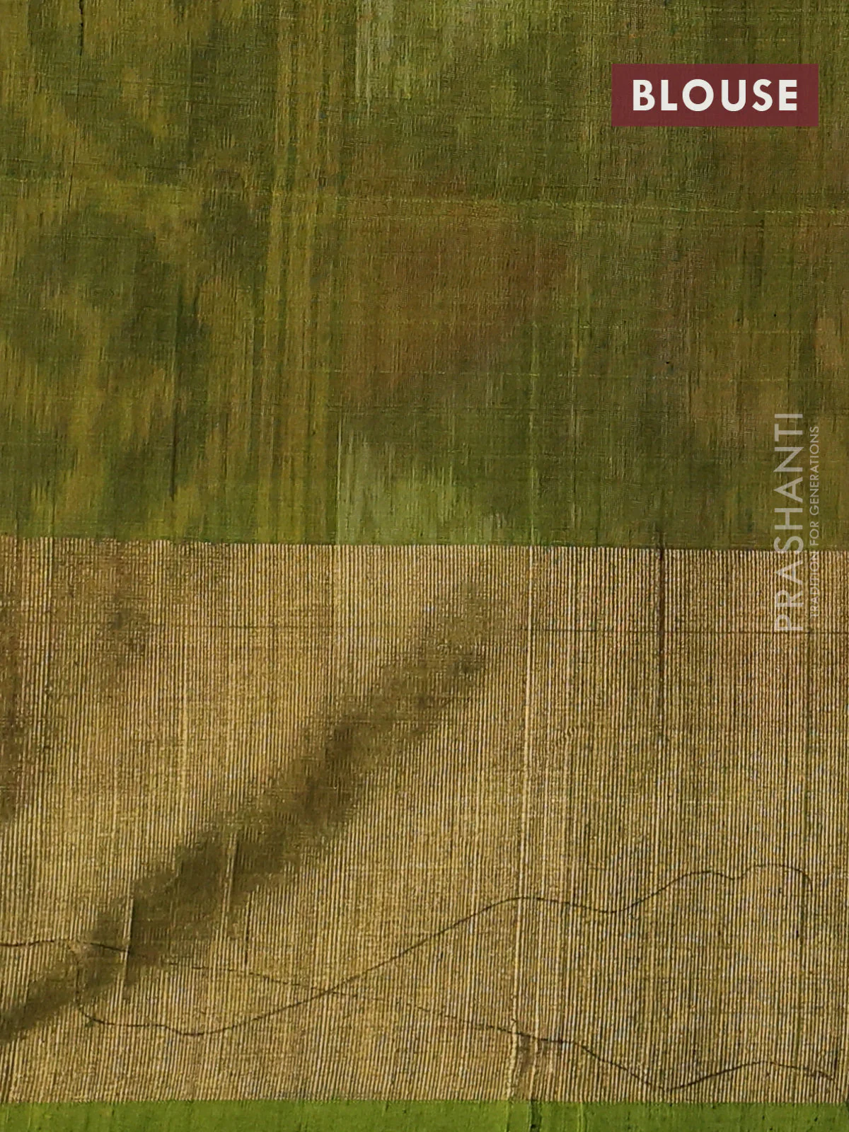Ikat silk cotton saree pink and light green with alover ikat weaves and long zari woven ikat border - Image 3