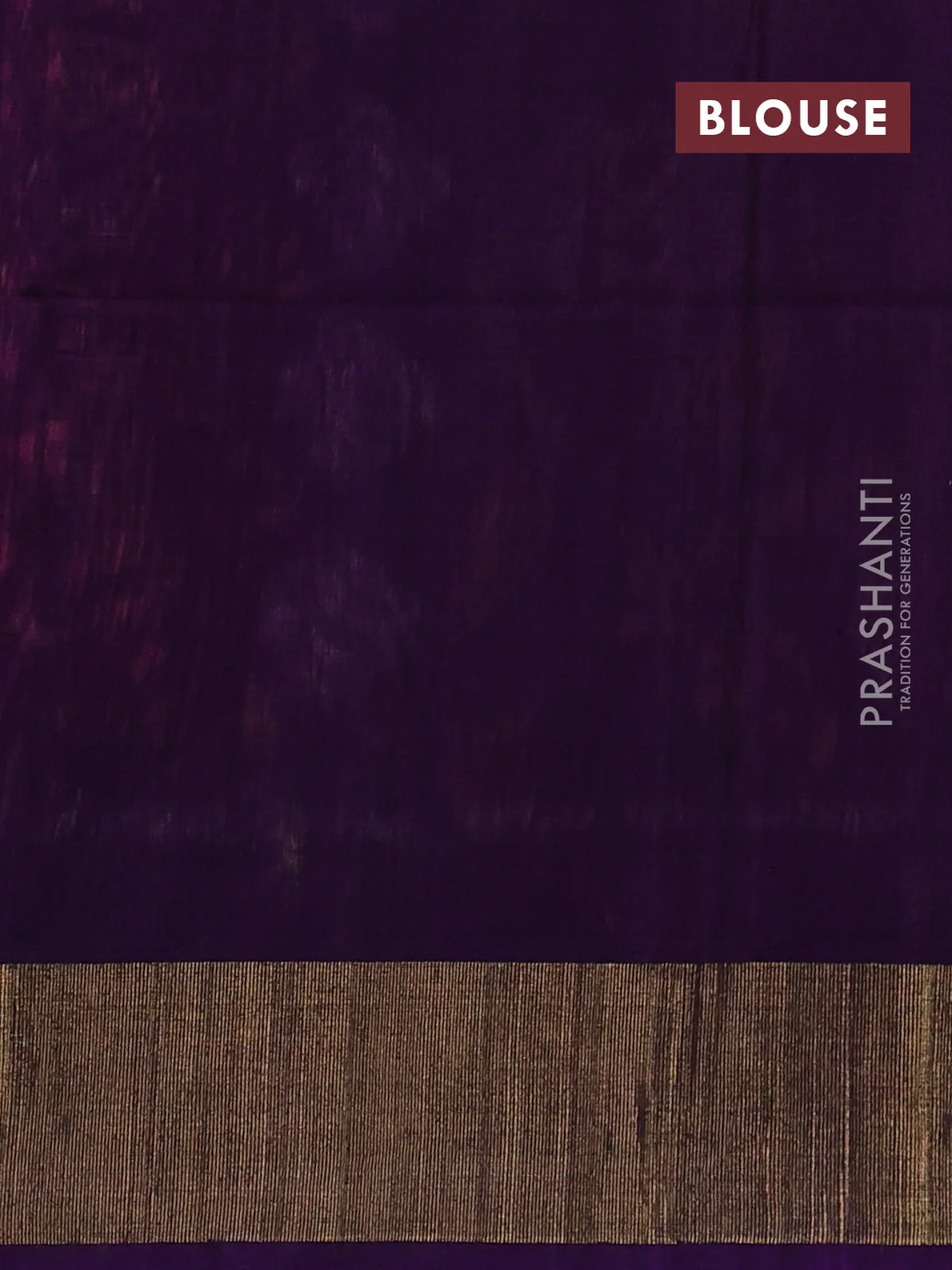 Ikat silk cotton saree pink and purple with allover ikat weaves and zari woven border - Image 3