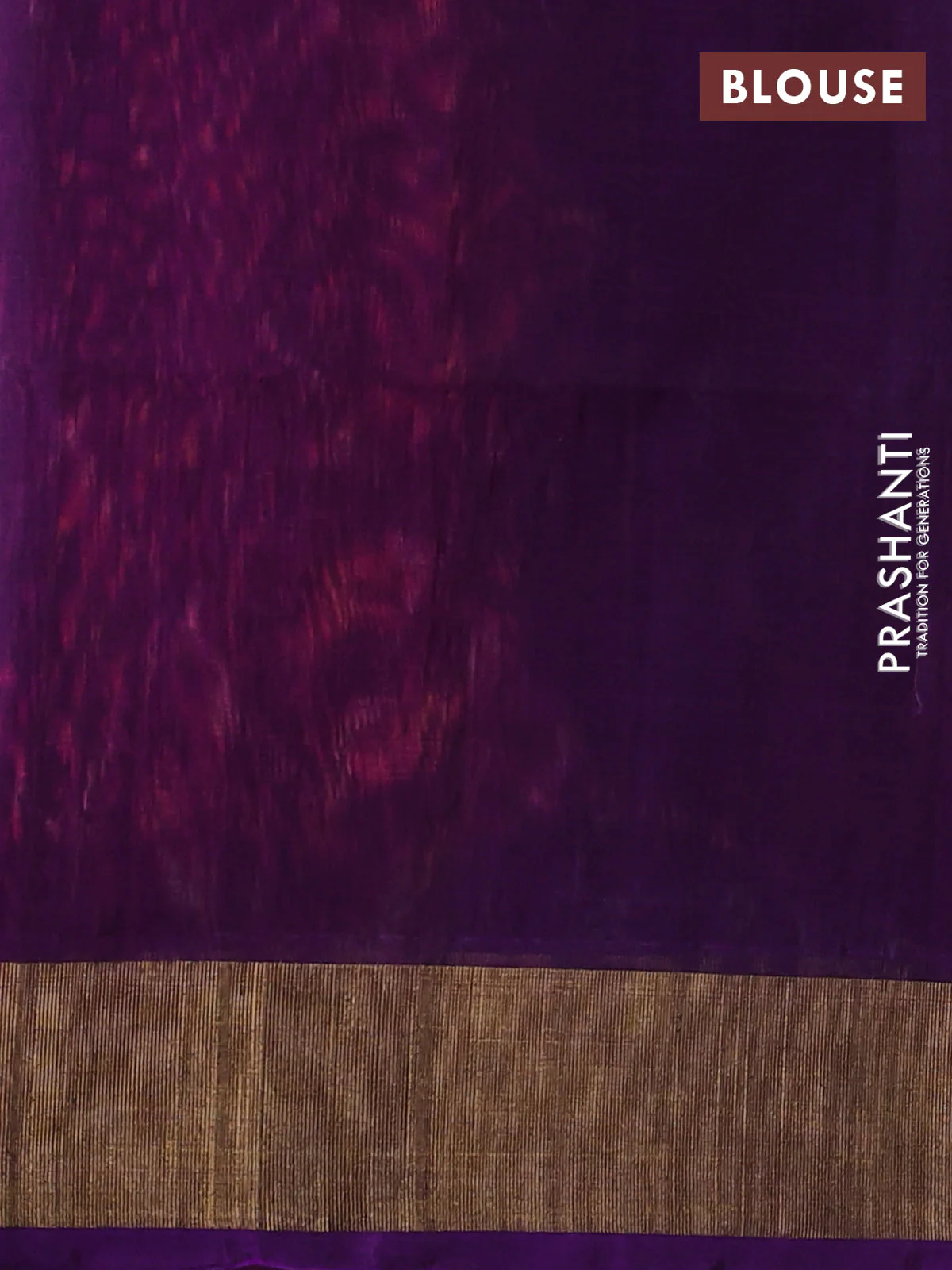 Ikat silk cotton saree pink and purple with allover ikat weaves and zari woven border - Image 3