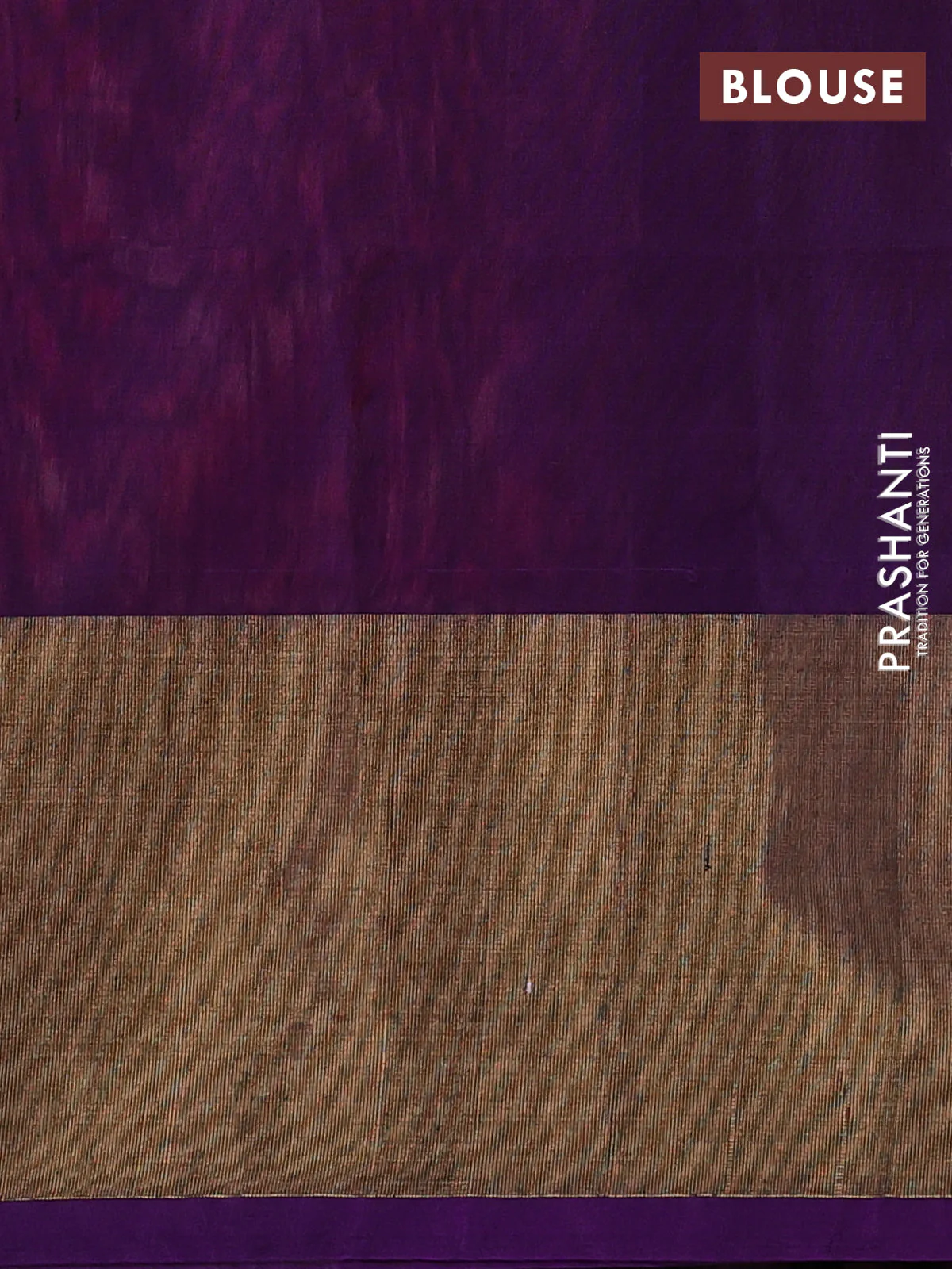 Ikat silk cotton saree pink shade and purple with allover ikat weaves and long zari woven ikat border - Image 3
