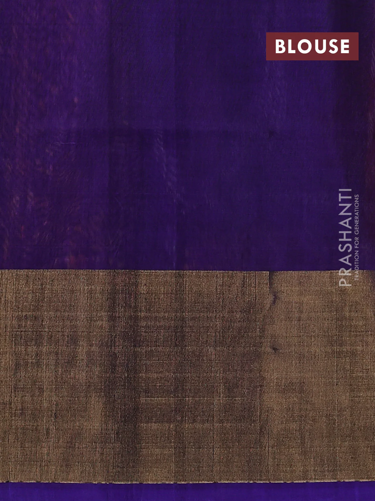 Ikat silk cotton saree red and violet with allover ikat weaves and long zari woven ikat border - Image 3