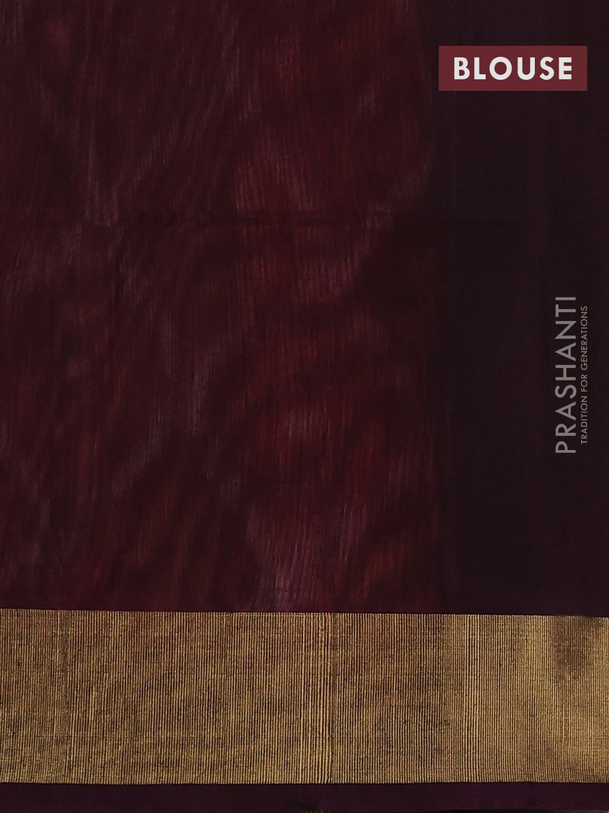 Ikat silk cotton saree red shade and coffee brown with allover ikat weaves and zari woven border - Image 3