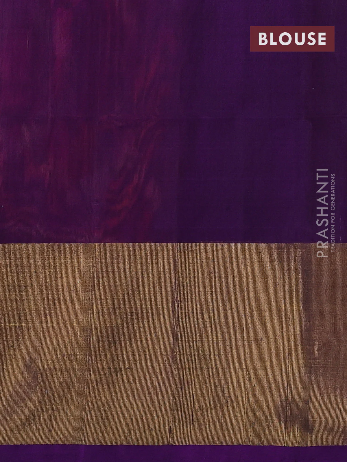 Ikat silk cotton saree red shade and purple with allover ikat weaves and long zari woven ikat border - Image 3