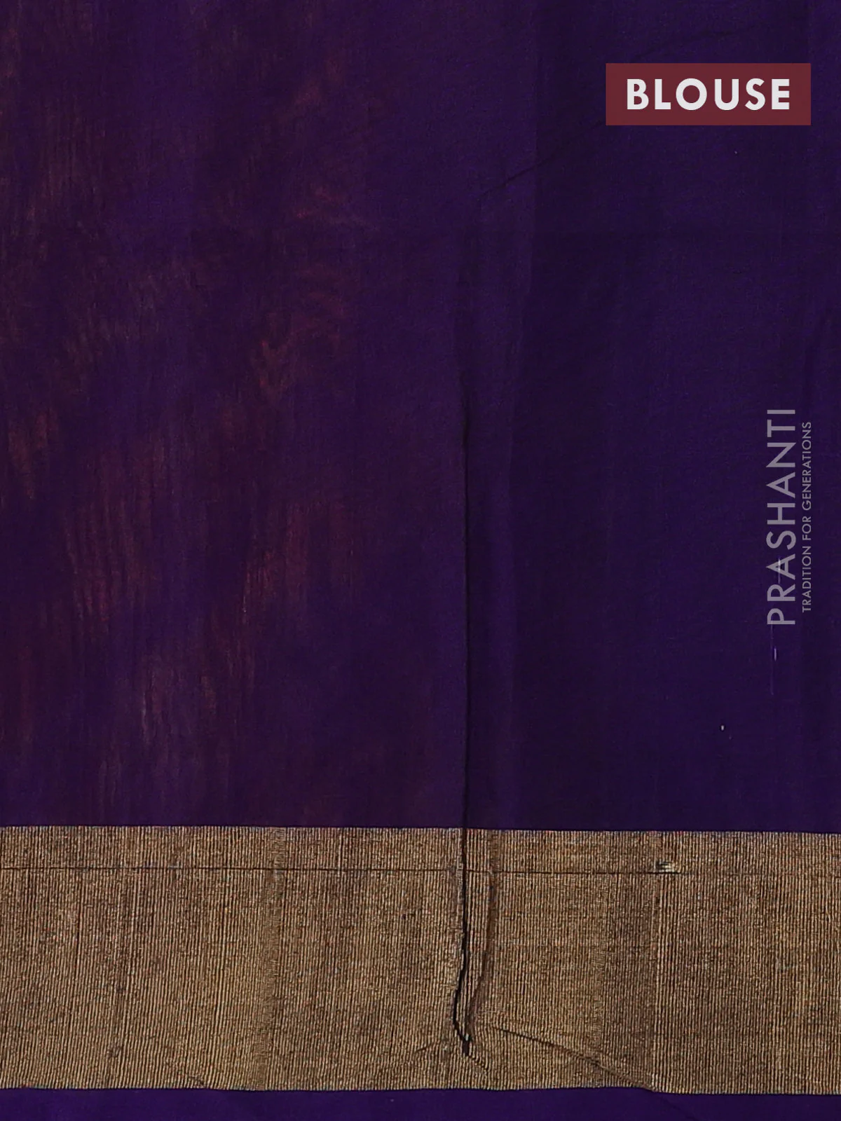 Ikat silk cotton saree rustic orange and violet with allover ikat weaves and zari woven border - Image 3