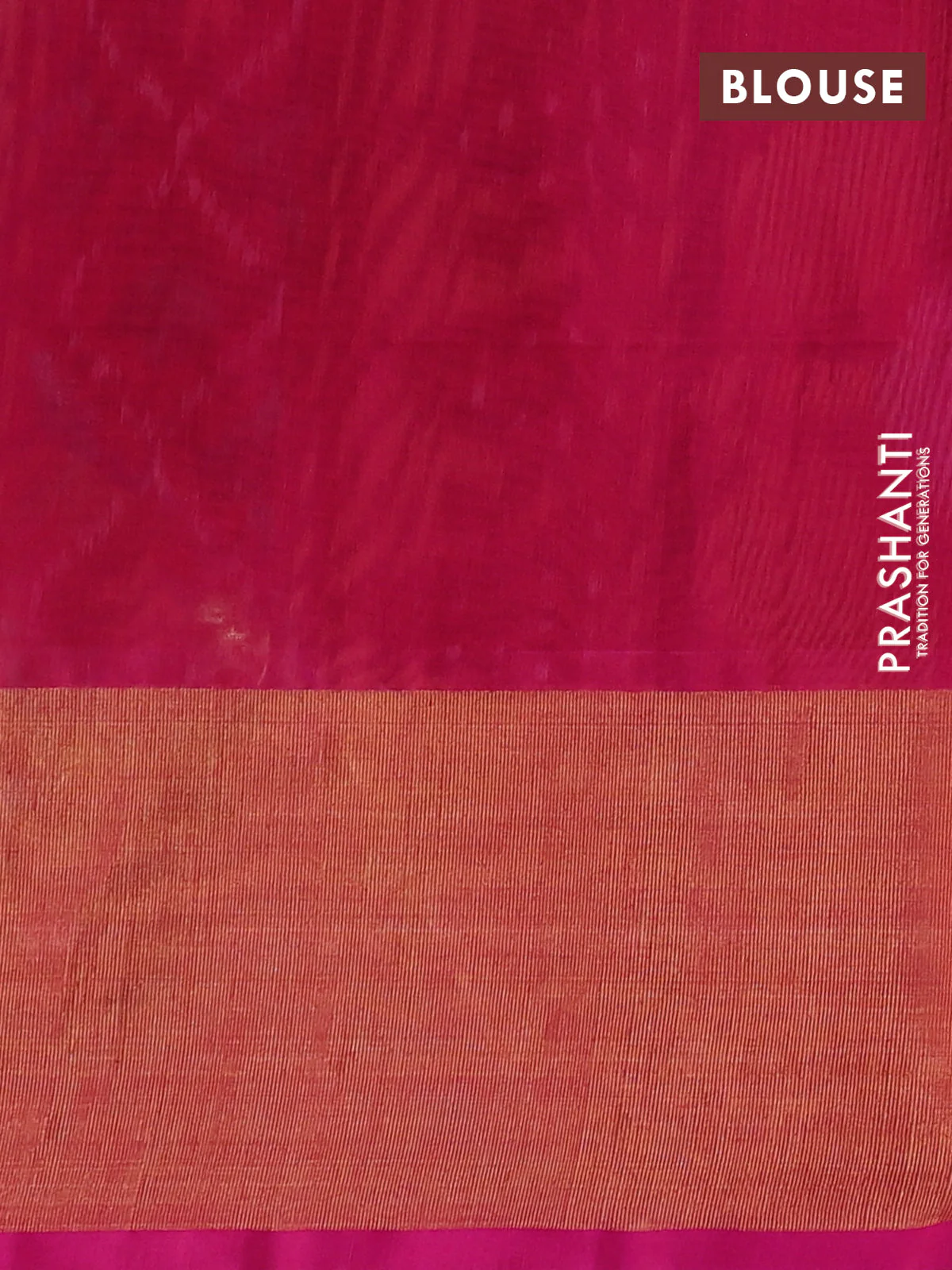 Ikat silk cotton saree violet and pink with allover ikat weaves and long zari woven ikat border - Image 3