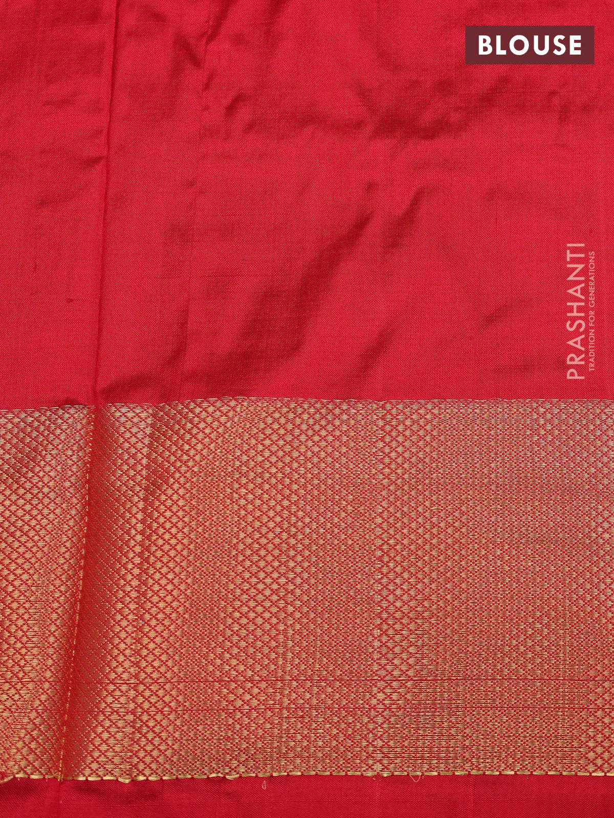 Ikat silk kids lehenga cs blue and red with allover ikat weaves and zari woven border - Image 2