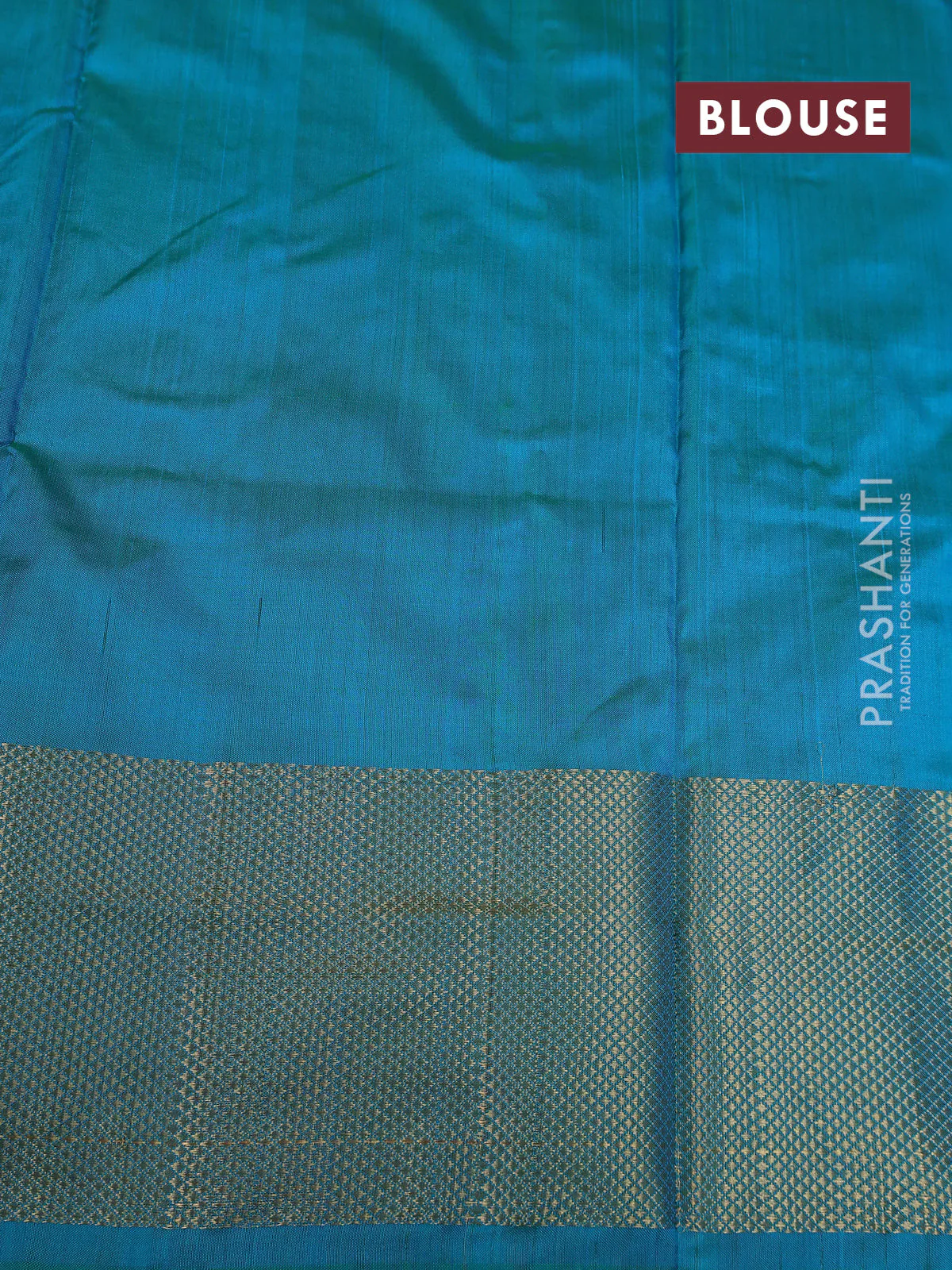 Ikat silk kids lehenga deep wine shade and teal blue with allover ikat weaves and long ikat woven zari border - Image 2